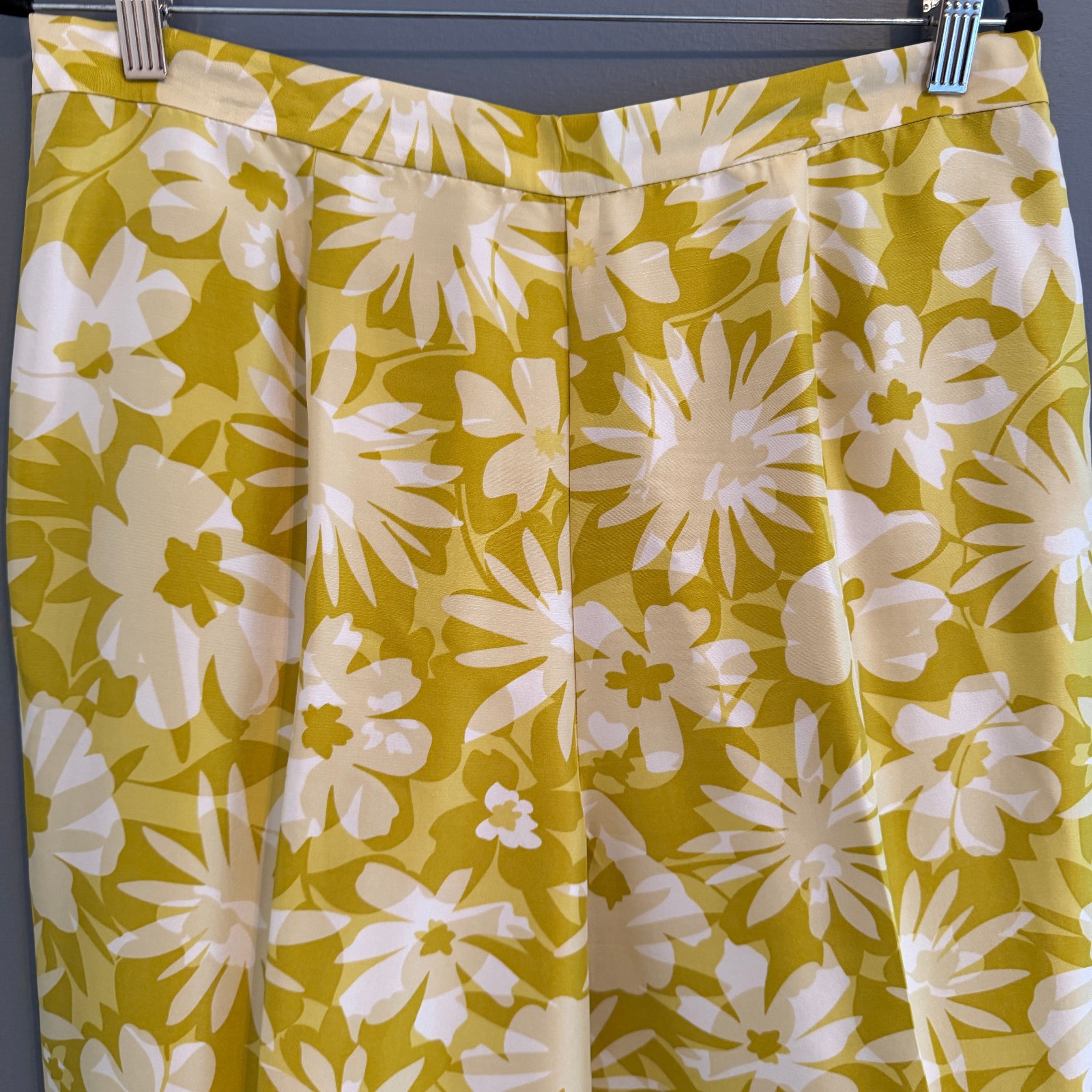 Vtg Robbie Bee Silk Sleeveless Solid Lime Blouse & Floral Pant Both SIZE 16