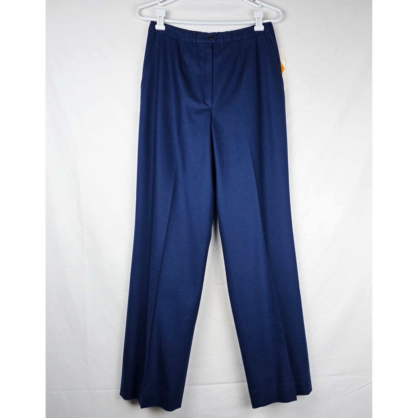 Pendleton Town & Country Womens Navy Blue Virgin Wool Trousers Pants Size 12 NWT