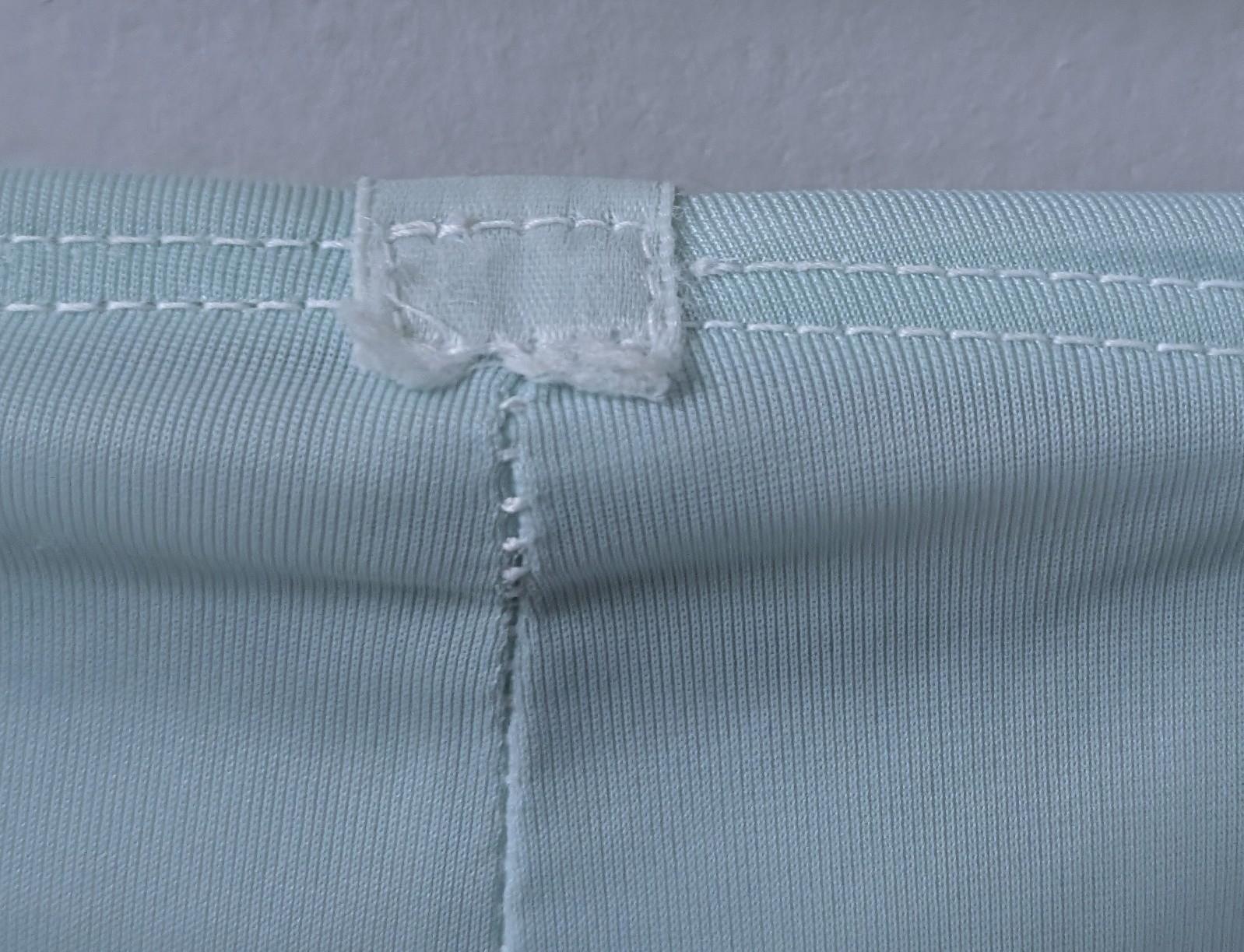 Vintage 50&rsquo;s Aqua Blue Ruffled Pajama Nylon Pants Pillow Tab S/M