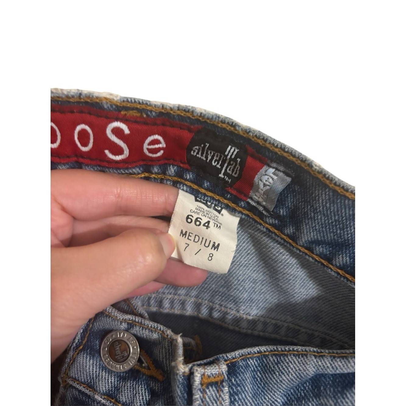Levi&rsquo;s Silver Tab Vintage Loose Straight Leg 664 Blue Jeans Womens Size 7/8