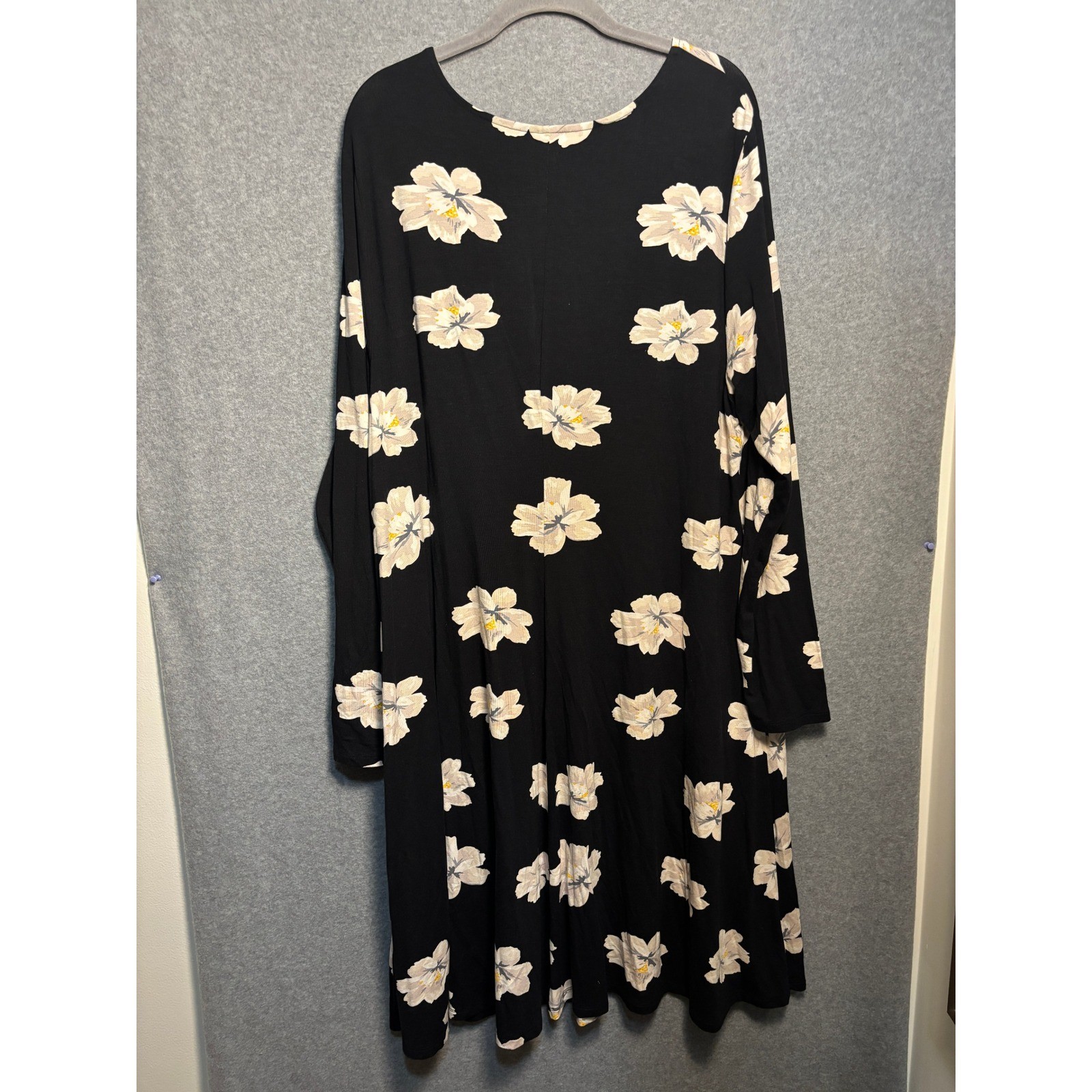 Old Navy Floral Swing Dress 2X Plus Size Cottagecore Rayon Boho Midi Dress
