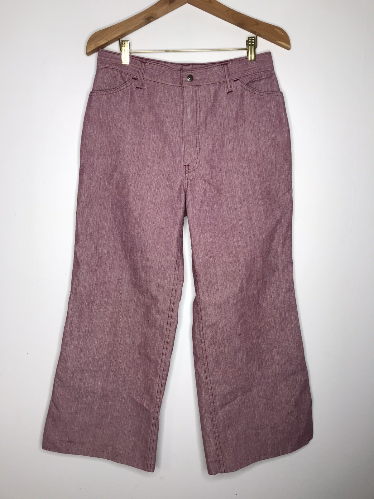Vintage 60&rsquo;s 70&rsquo;s Big E Levi&rsquo;s For Me Women&rsquo;s Red Pants 30&Prime; Waist 30×26.5