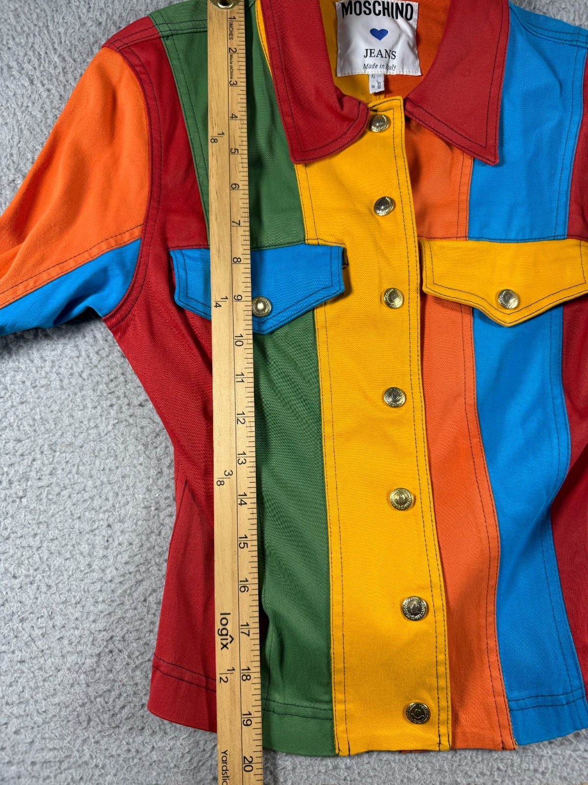 Rare Vintage MOSCHINO late 80&rsquo;s early 90&rsquo;s Jacket & Skirt set Size 8 Made Italy