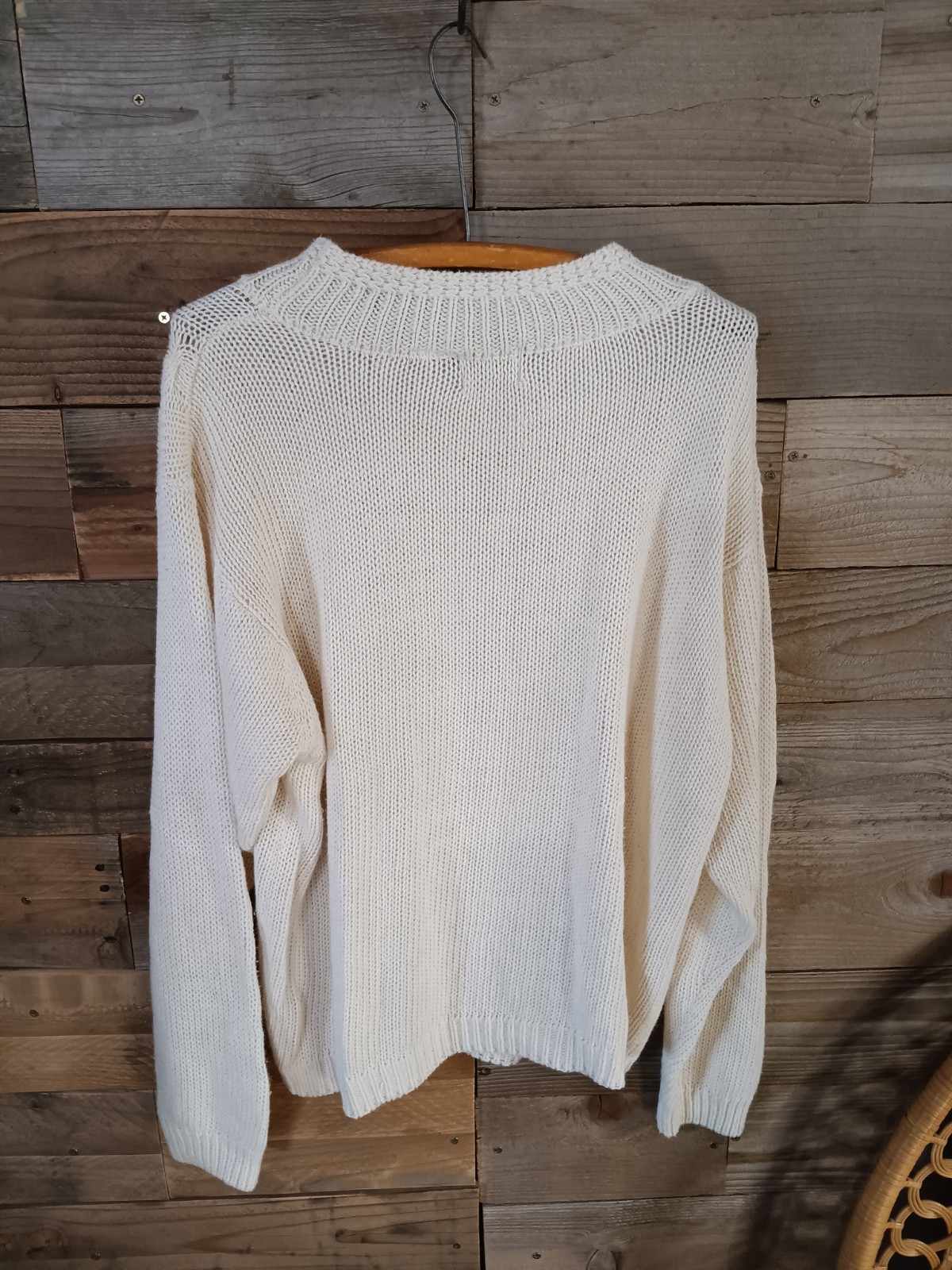 Vintage Picket & Post Sweater Wmn&rsquo;s Sz. 24W Cable Knit Plus Size Fisherman Core
