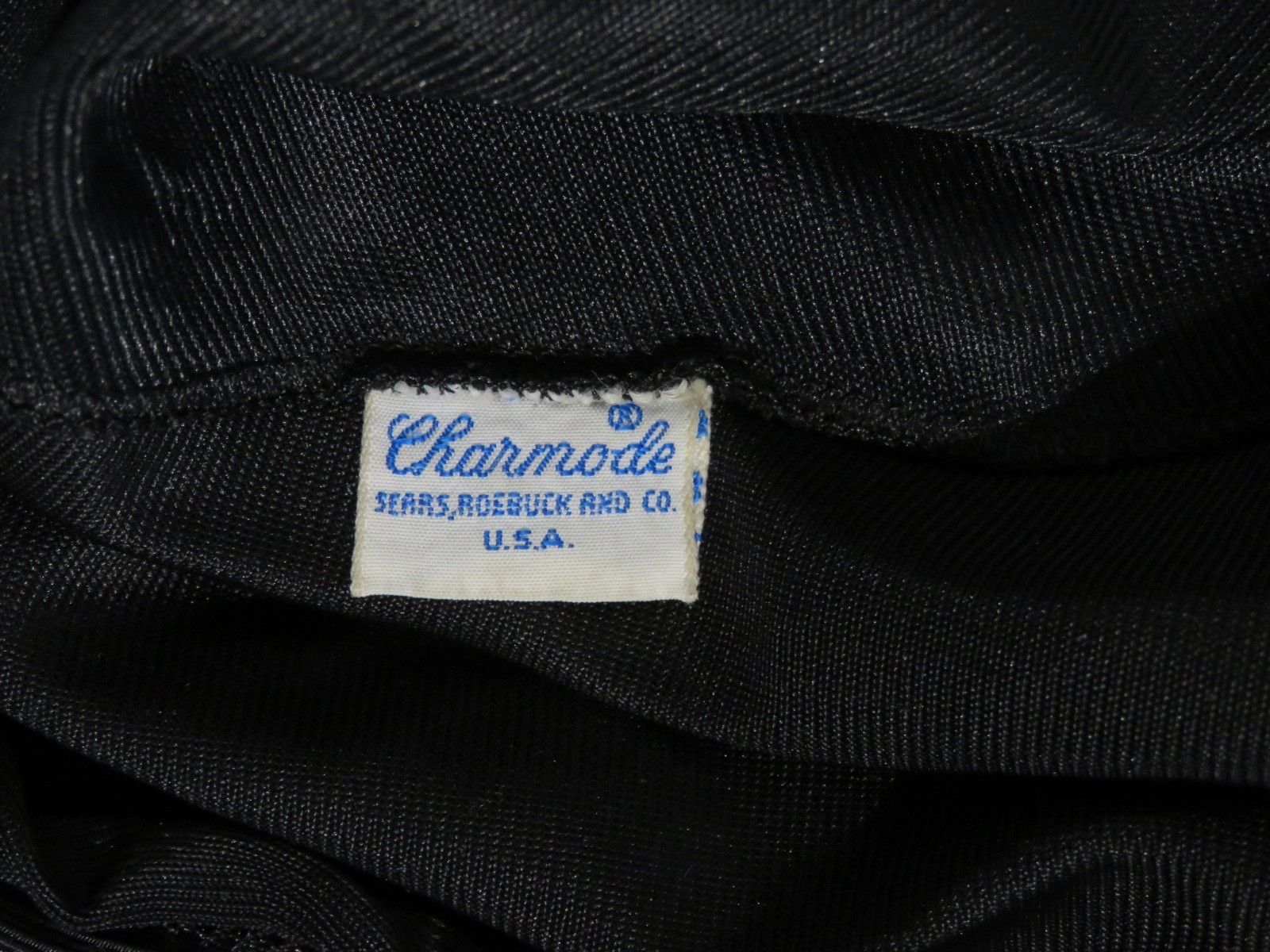 Half-Slip Charmode Sears Nylon Tricot USA 27&Prime; Long Nylon & Lace Size Lg Black ll