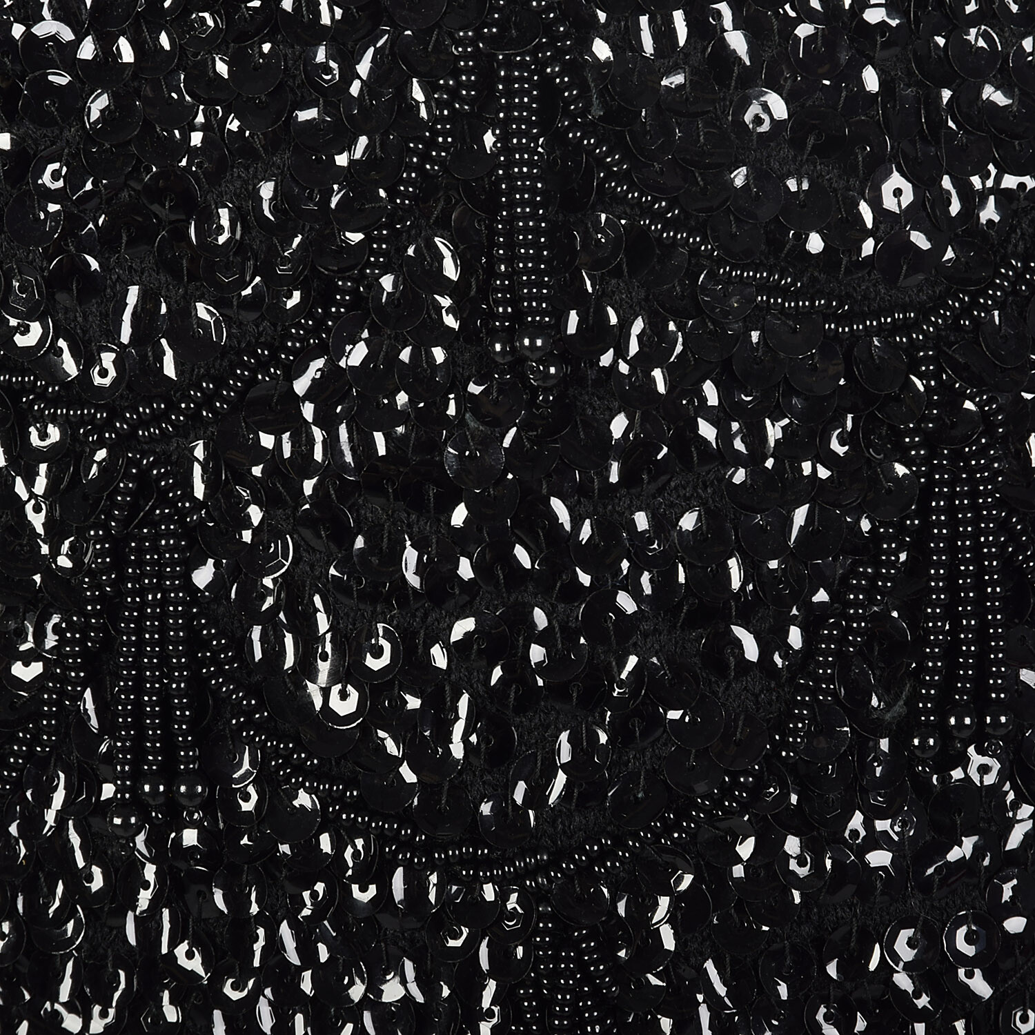 Medium 1960s Sleeveless Black Beaded Blouse 60s Knit Tank Vintage Sequin Top VTG
