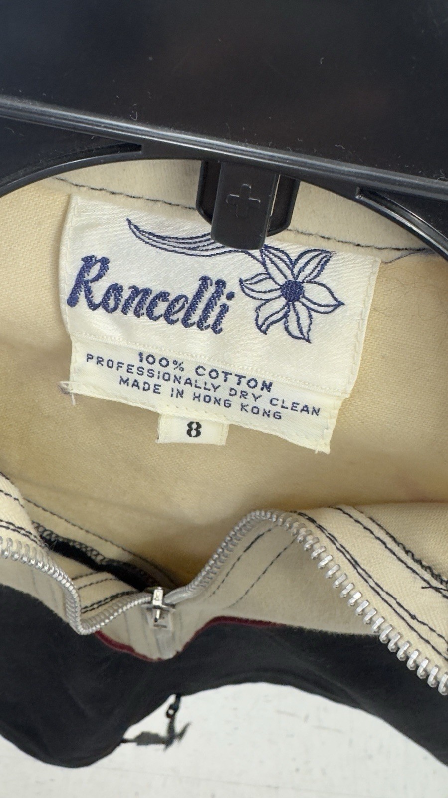 Roncelli Track Suit Half-Zip Size 8, Small Vintage 1970s 100% Cotton