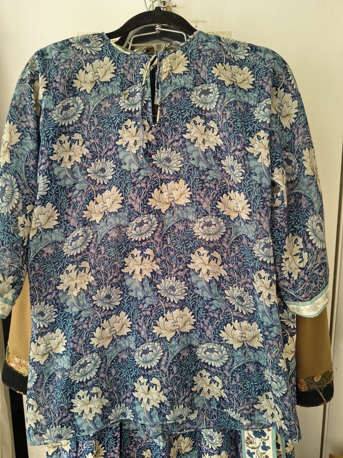 GORGEOUS VINTAGE TINA LESER COTTON FLORAL SKIRT ENSEMBLE M