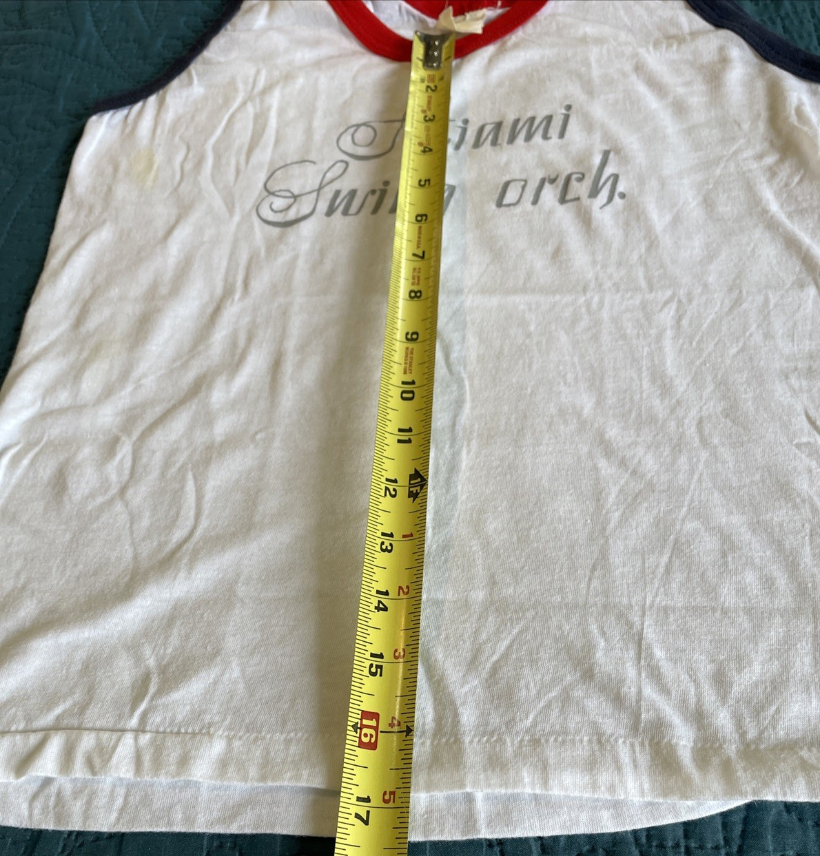VTG 70&rsquo;s 1970s ringer tank top, women’s, small, a few small stains