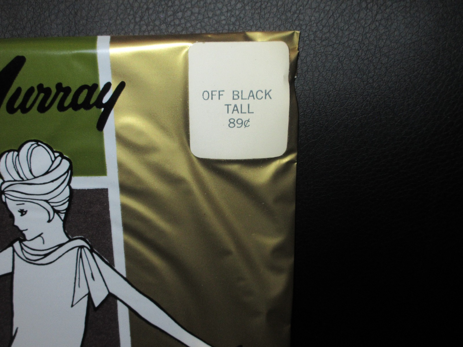 Vintage Arthur Murray Off Black Seamless Nylon Stockings Late 60s Off black Tall