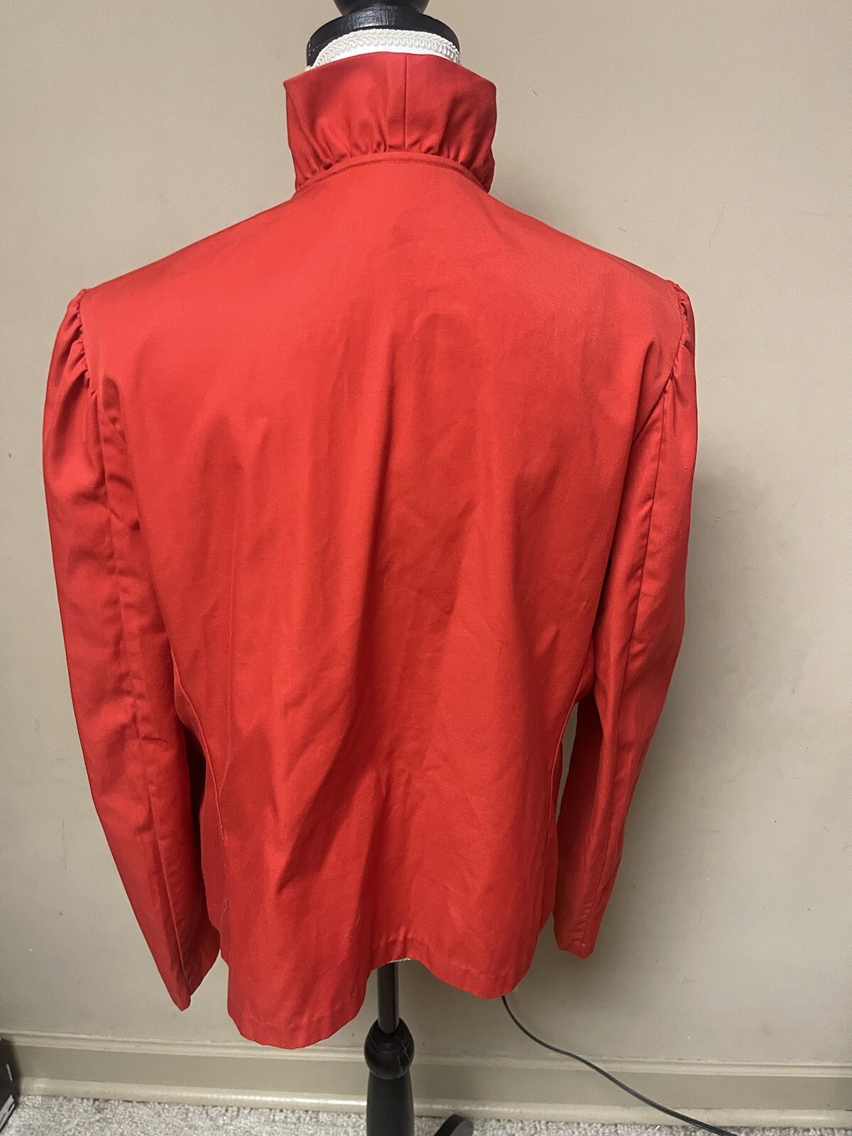 Vintage Women’s Red Ruffled One button Blazer Size 17/18 Polyblend9