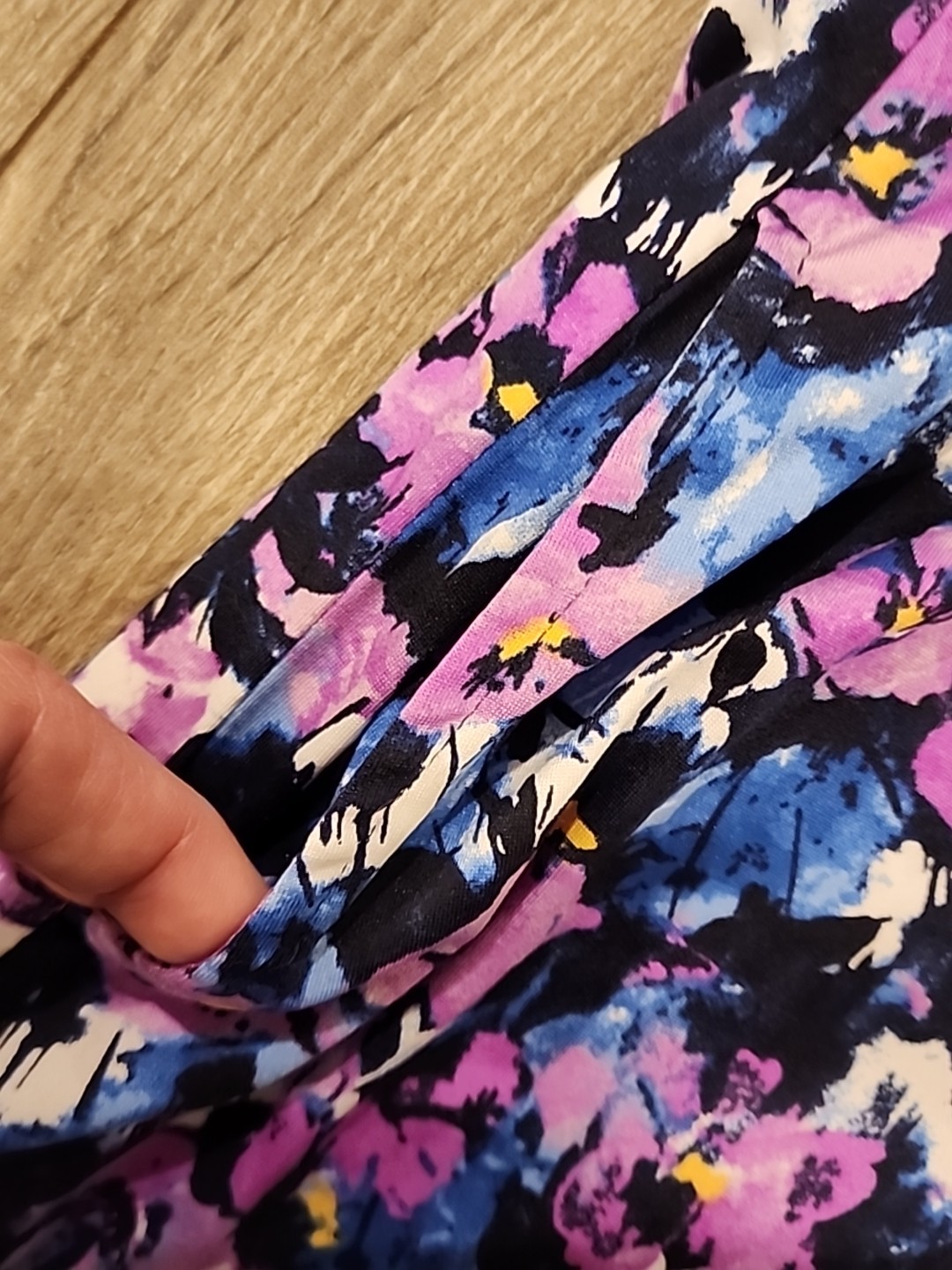 Stan Herman Violets Nightgown Night Dress Stretch Pockets Floral Sz XL Shirt