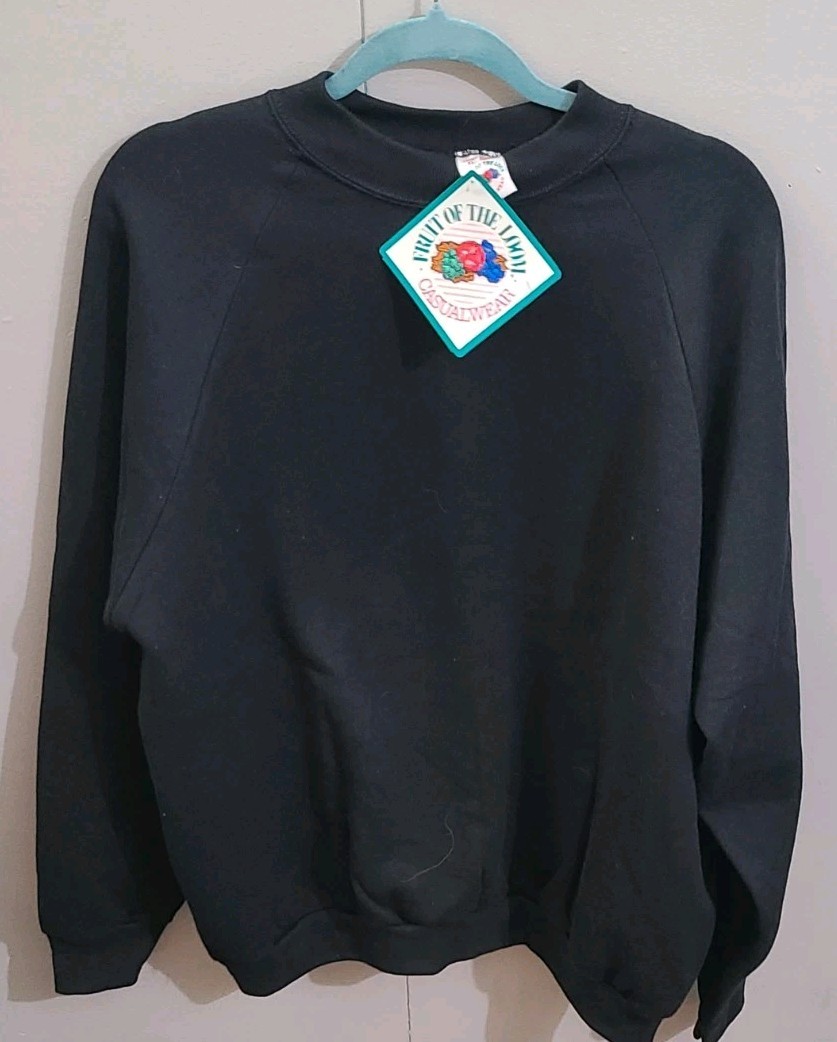 Vtg 1992 Fruit Of The Loom Casualwear Fleece Top Sweatshirt Women&rsquo;s XL USA NOS