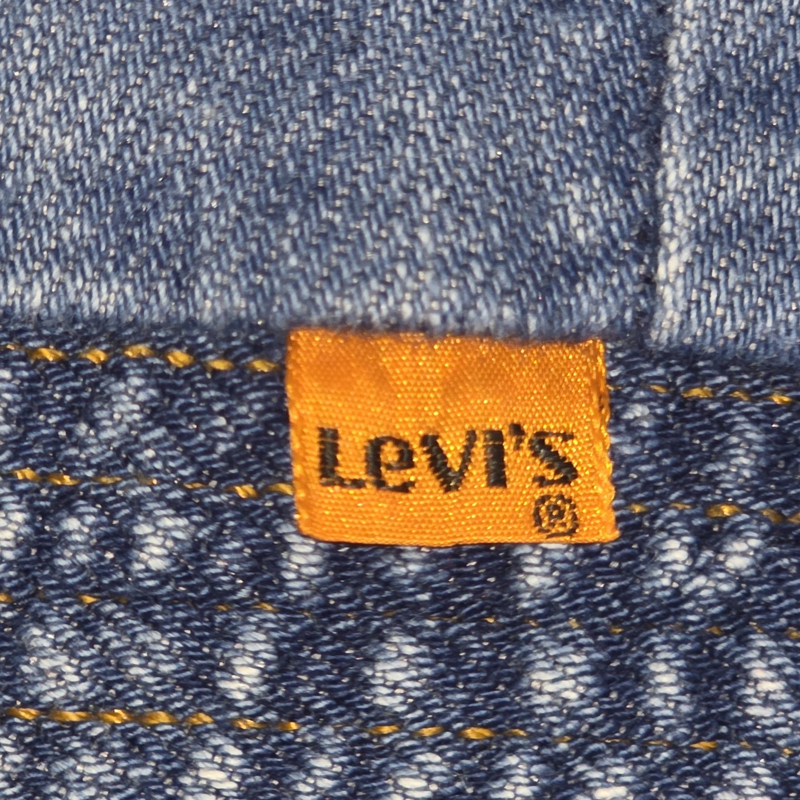 Vintage Levi’s 70s Orange Tab Pleated Front Painted Flowers Wide Leg 29W 31L