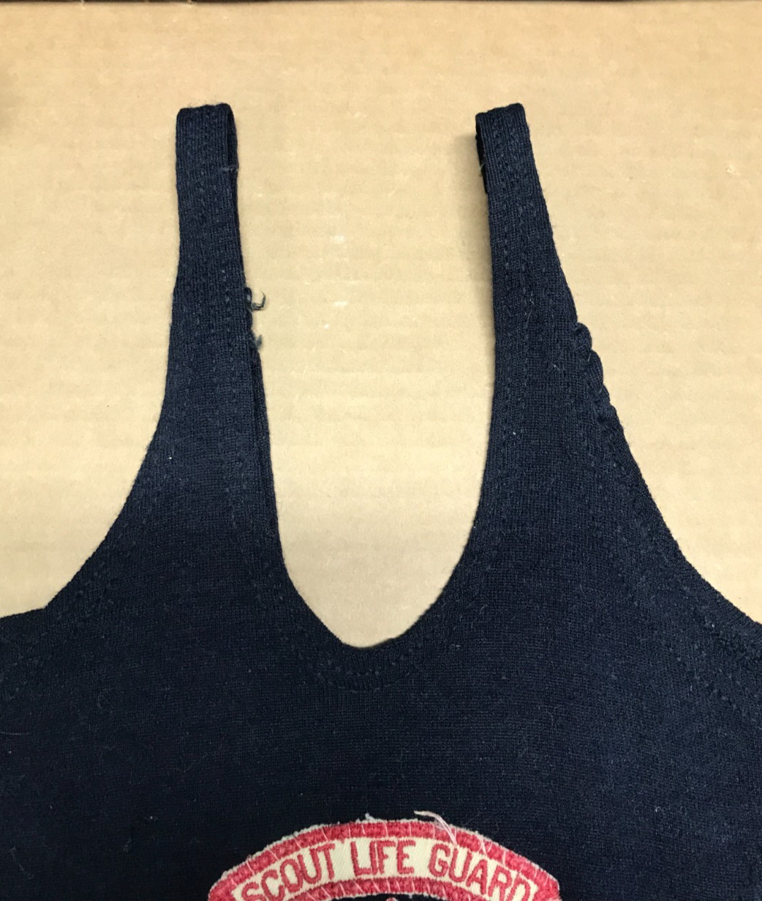 VTG 1930s Scout Lifeguard Junior Wool Bathing Suit Beach Wear Swimsuit 439-26B