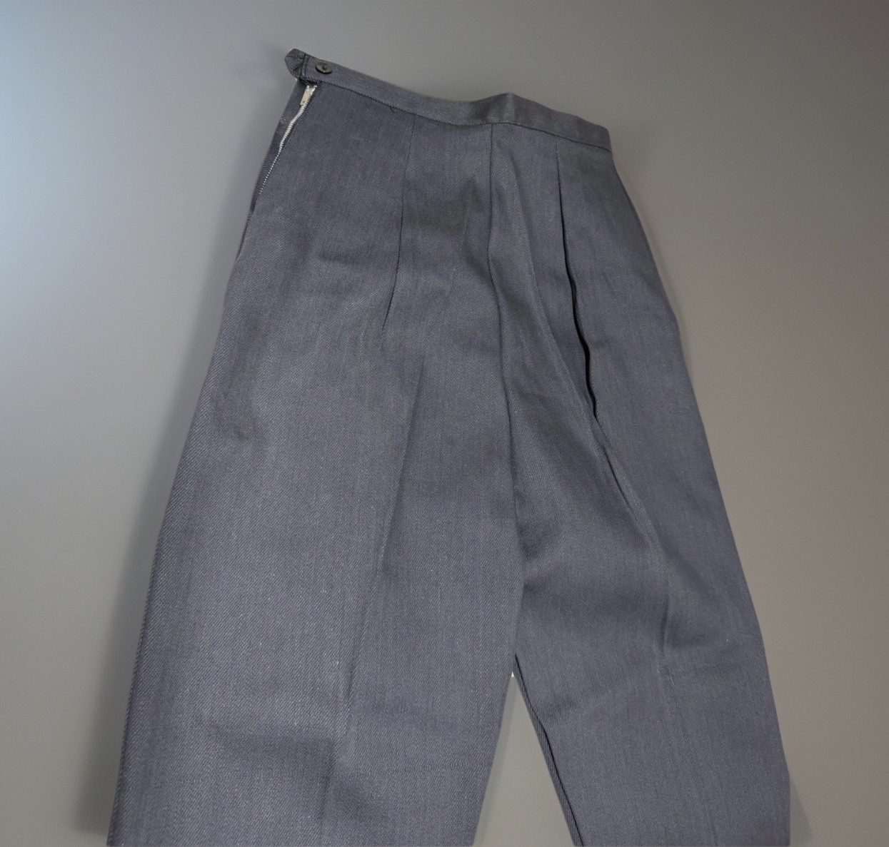 Vtg 60s Tarri Towne Cotton Nylon Slacks High Rise Cigarette Pants Black 26 NOS