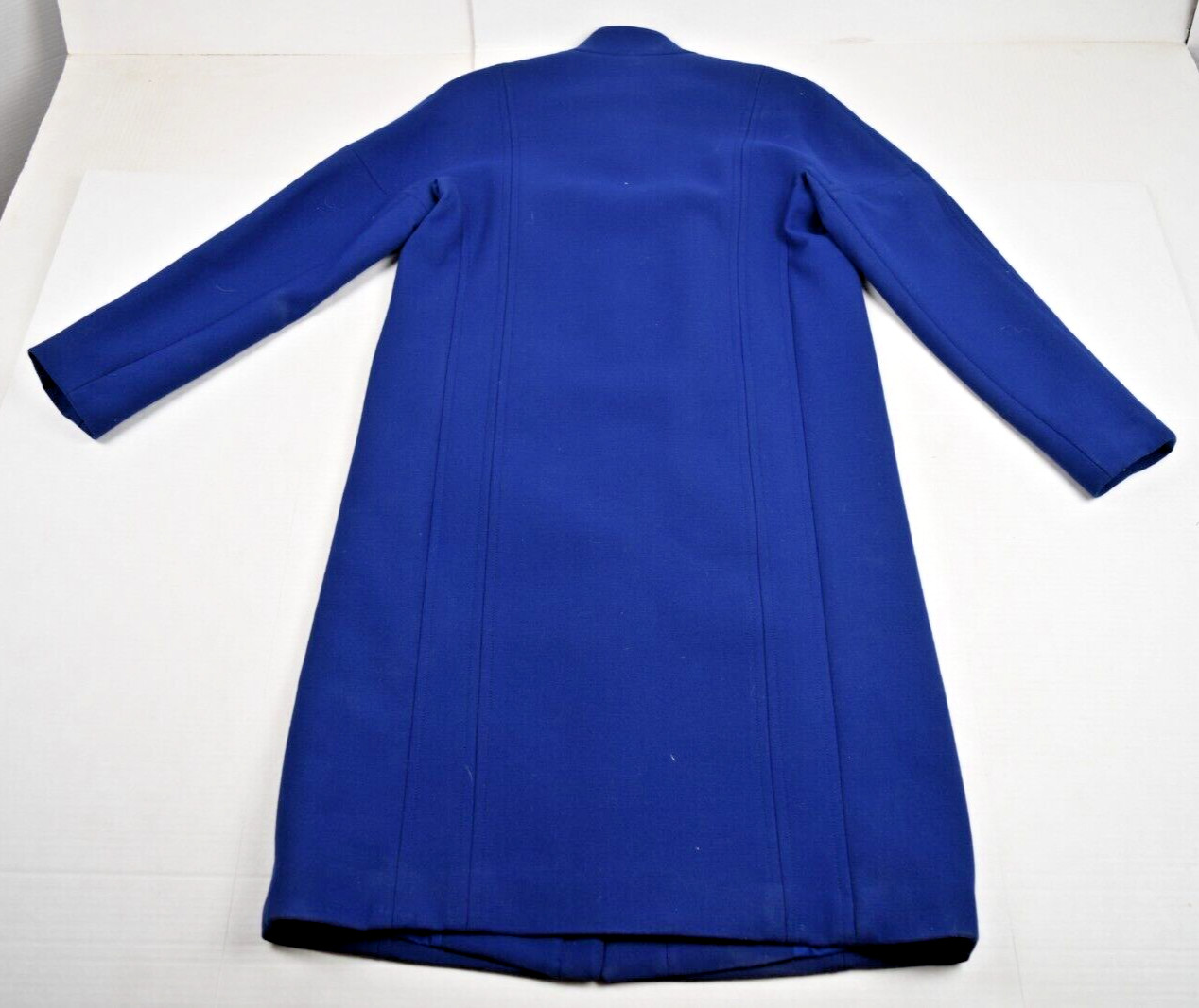 Overcoat American Airlines Issued Size L 2016 Blue Lined Poly Wool Dual Zip Warm