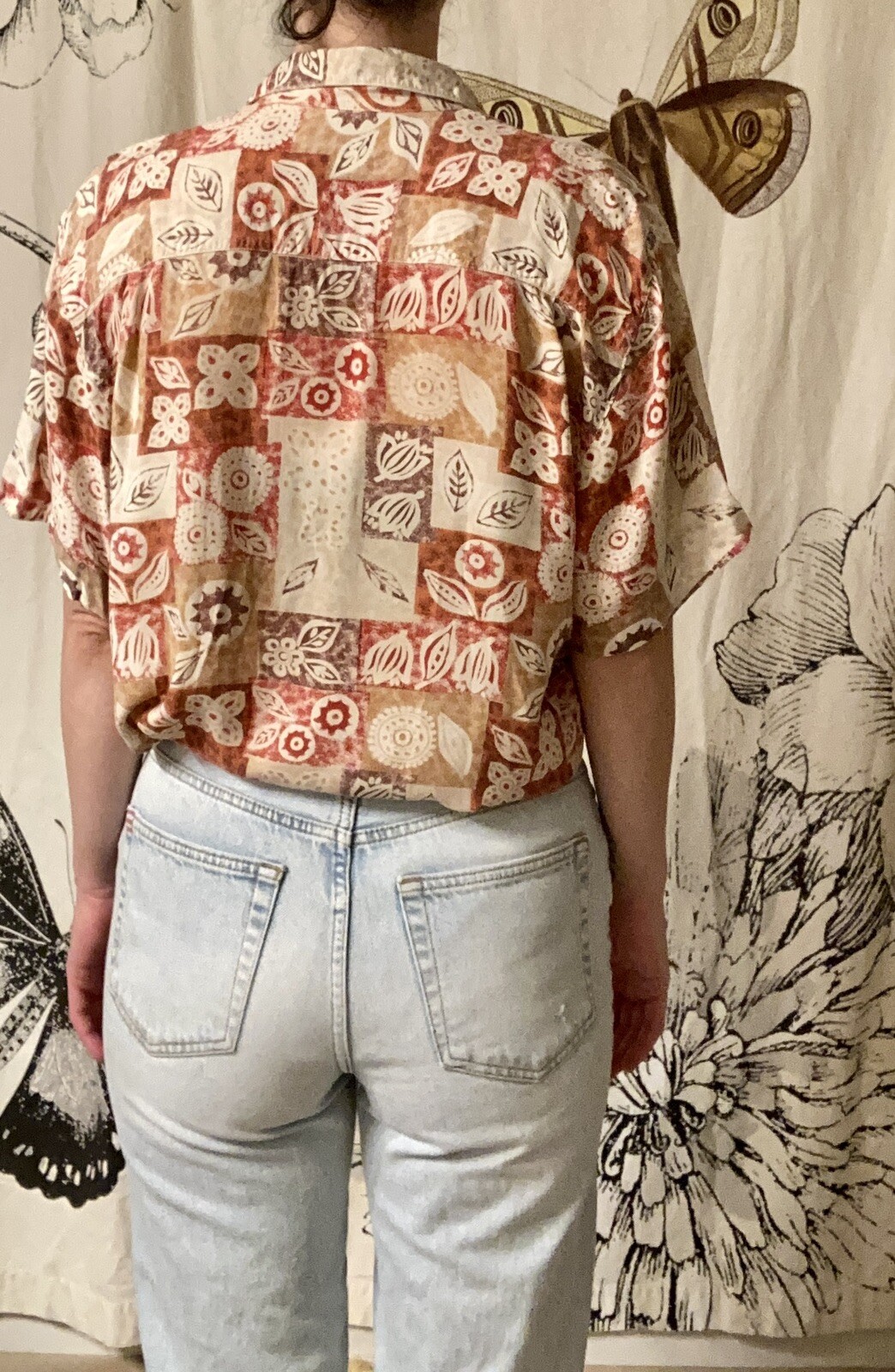 Vintage Guess By Georges Marciano small floral print short sleeved shirt button