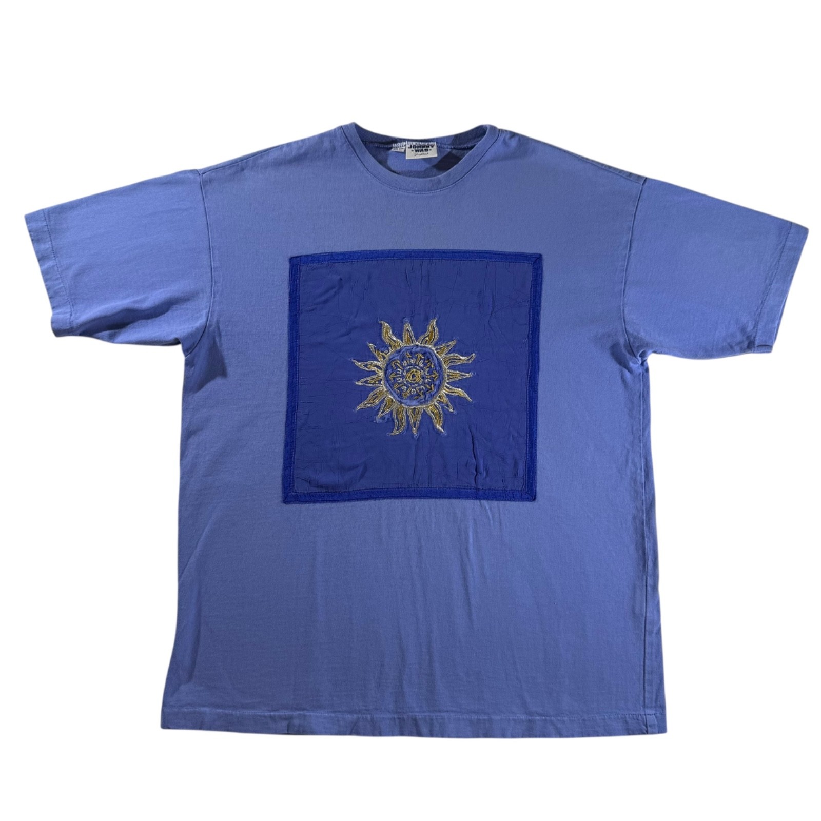 VTG Johnny Was Single Stitch Celestial Sun Print One Size Blue