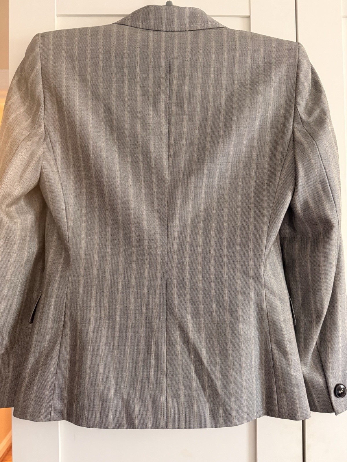 ESCADA Margaretha Ley 90s Vintage Pinstripe Blazer Silk Wool EU 36 Y2K