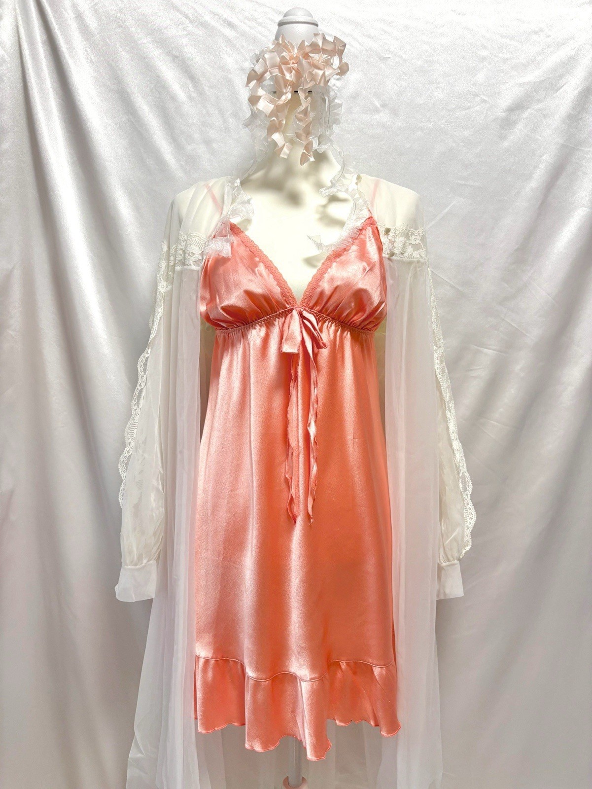 1990s 2000s Victoria’s Secret Babydoll Lingerie Satin Y2K