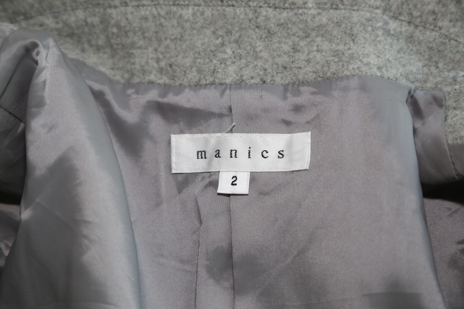 Barely Worn vintage wool cashmere blend long belted trench coat Japan made gray
