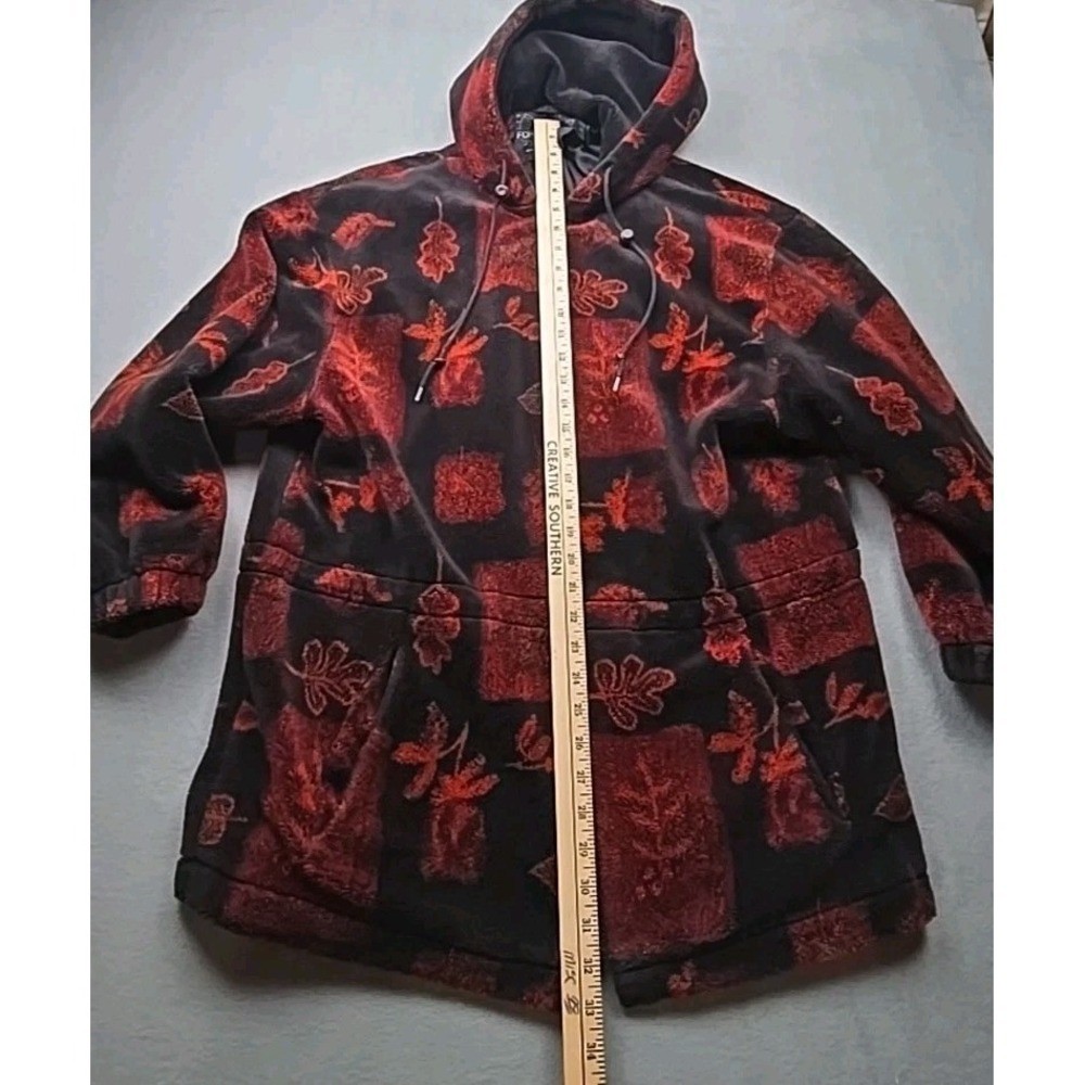 Forecaster Floral Fleece Jacket Hooded Small Full Zip Warm Cozy Vintage Women&rsquo;s