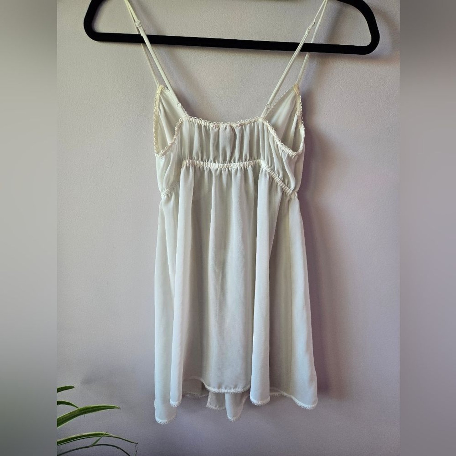 VTG Victoria’s Secret Pink Label Sheer White Babydoll Chemise Nightie – XS
