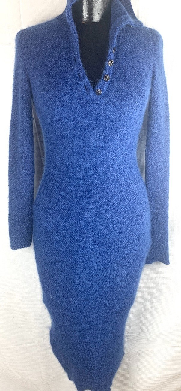 Karl Lagerfeld dress SHOWROOM SAMPLE late 1980&rsquo;s FR 38 stretch knit wool