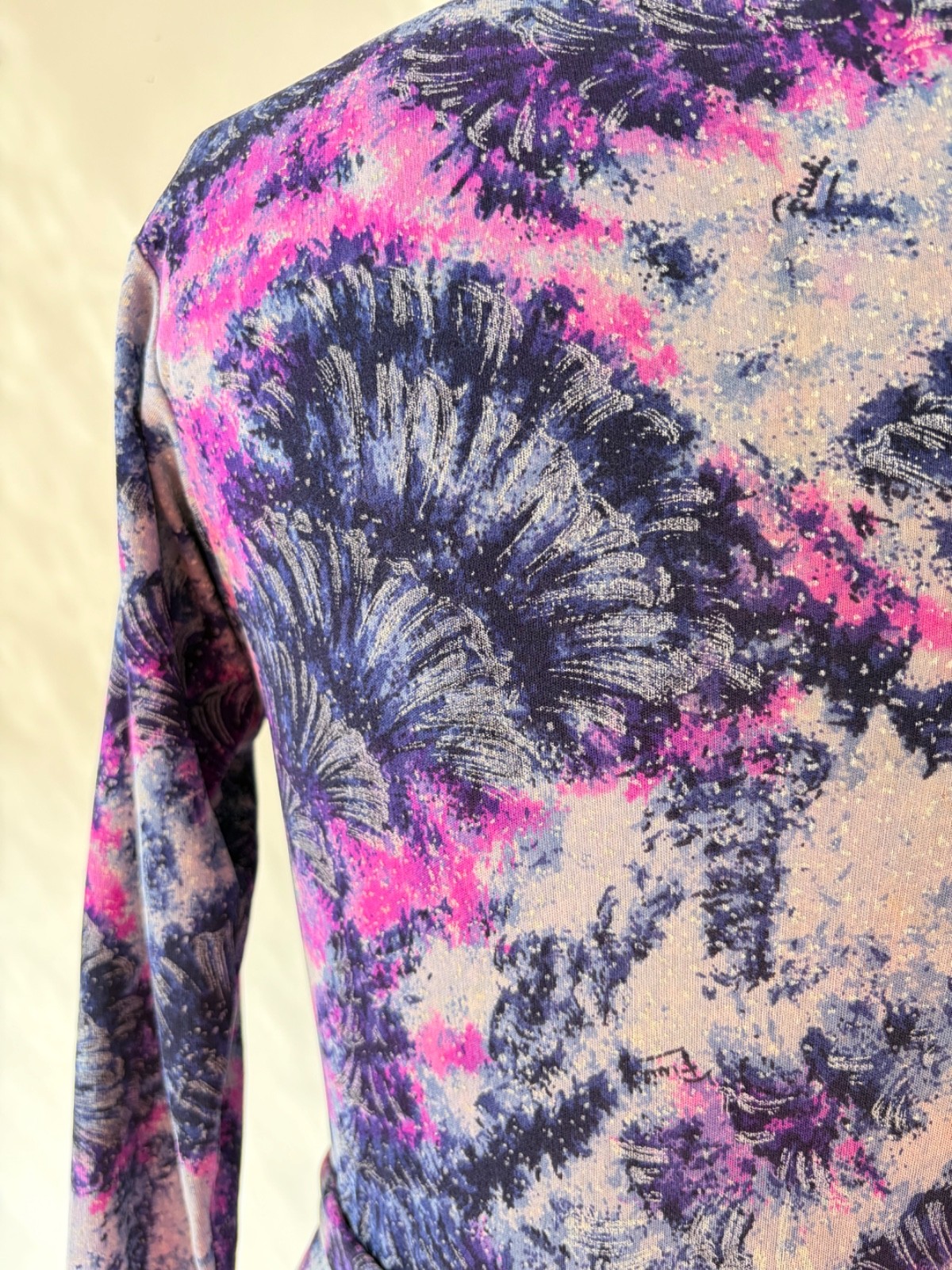 1960&rsquo;s Emilio Pucci for Lord & Taylor silk jersey knit dress purple and pink VGC