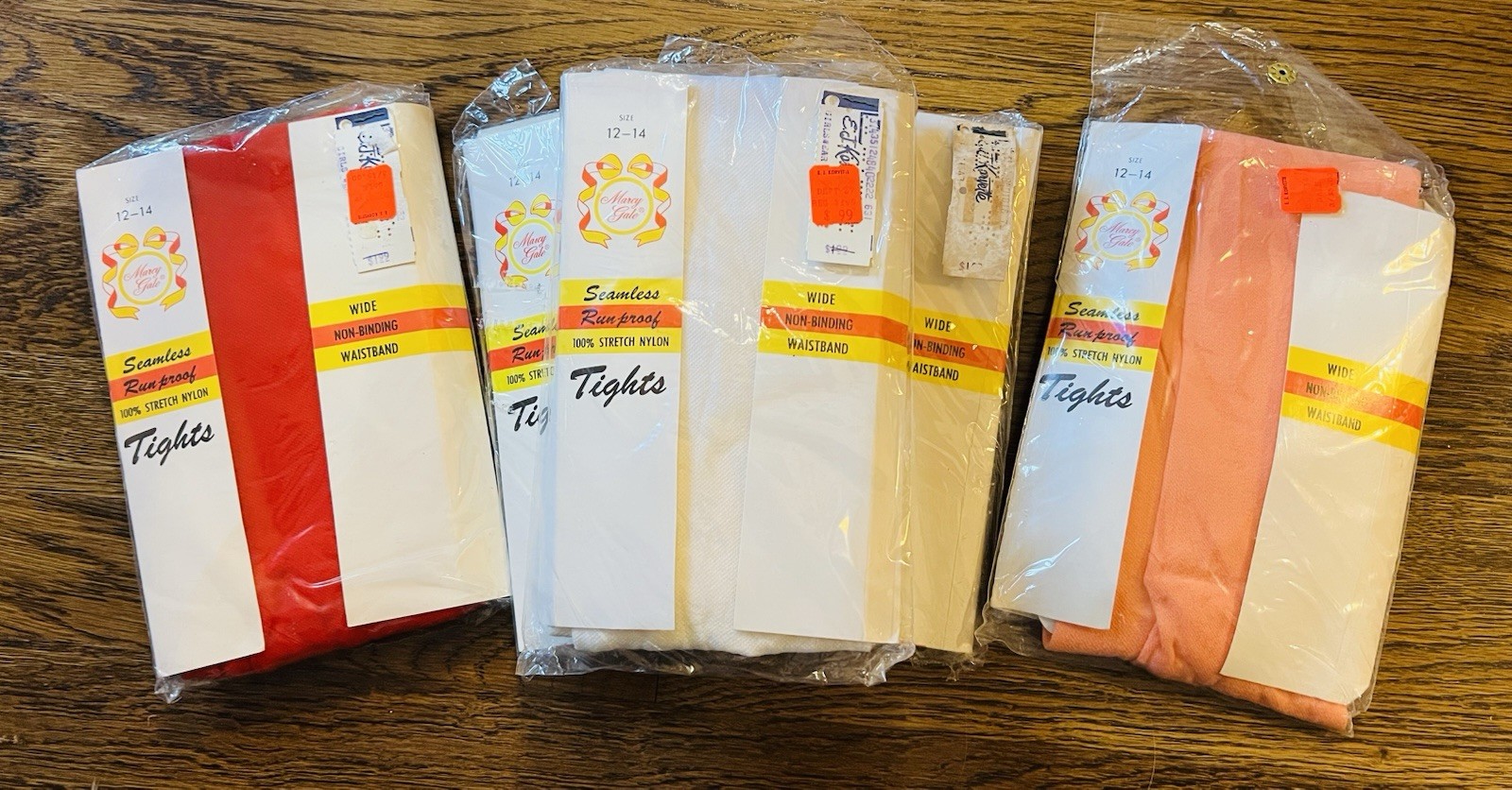 Vintage 1960&rsquo;s LOT of 5 Marcy Gale Nylon Stockings JRs 12-14 Various Colors