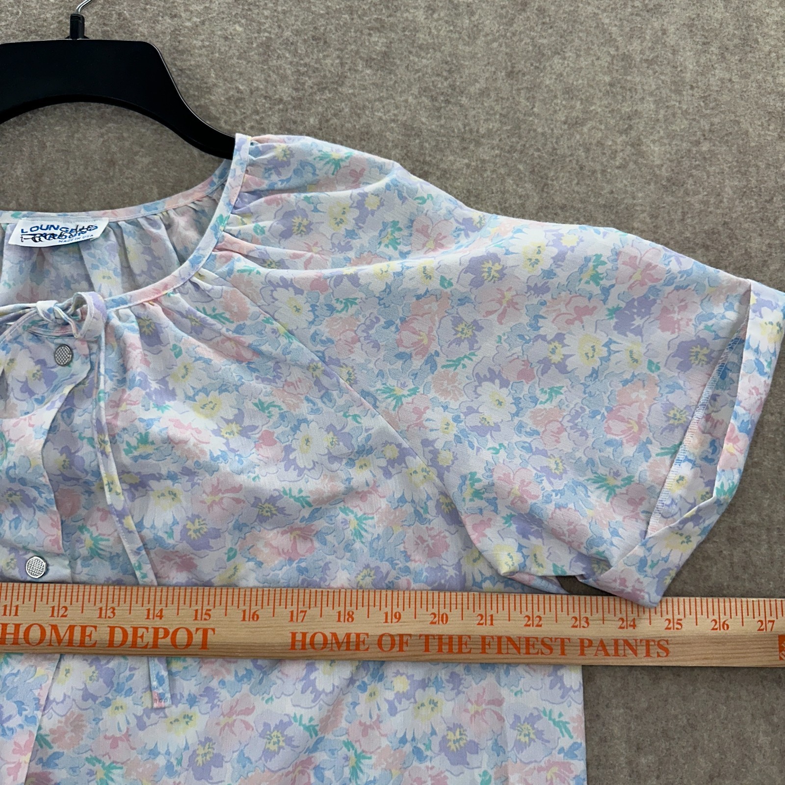 VTG Lounge Around Womens LG Snap Buttons Pink Floral Made In USA Floral