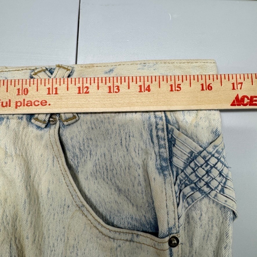 Anti-Basic Daily Jeans Vintage Acid Wash High Waist Lattice Side Detail 17/18