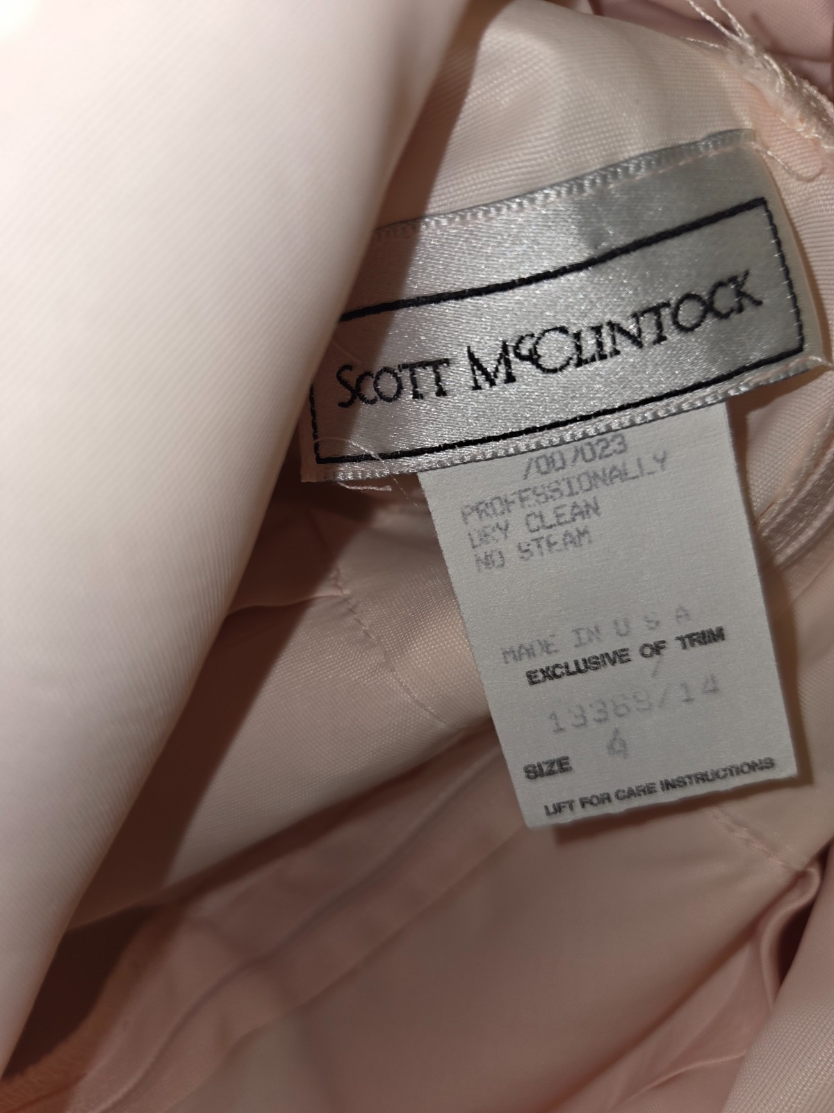 VTg Scott McClintock size 4 Lace Embroidered Sheath Dress Puff sleeve Knee