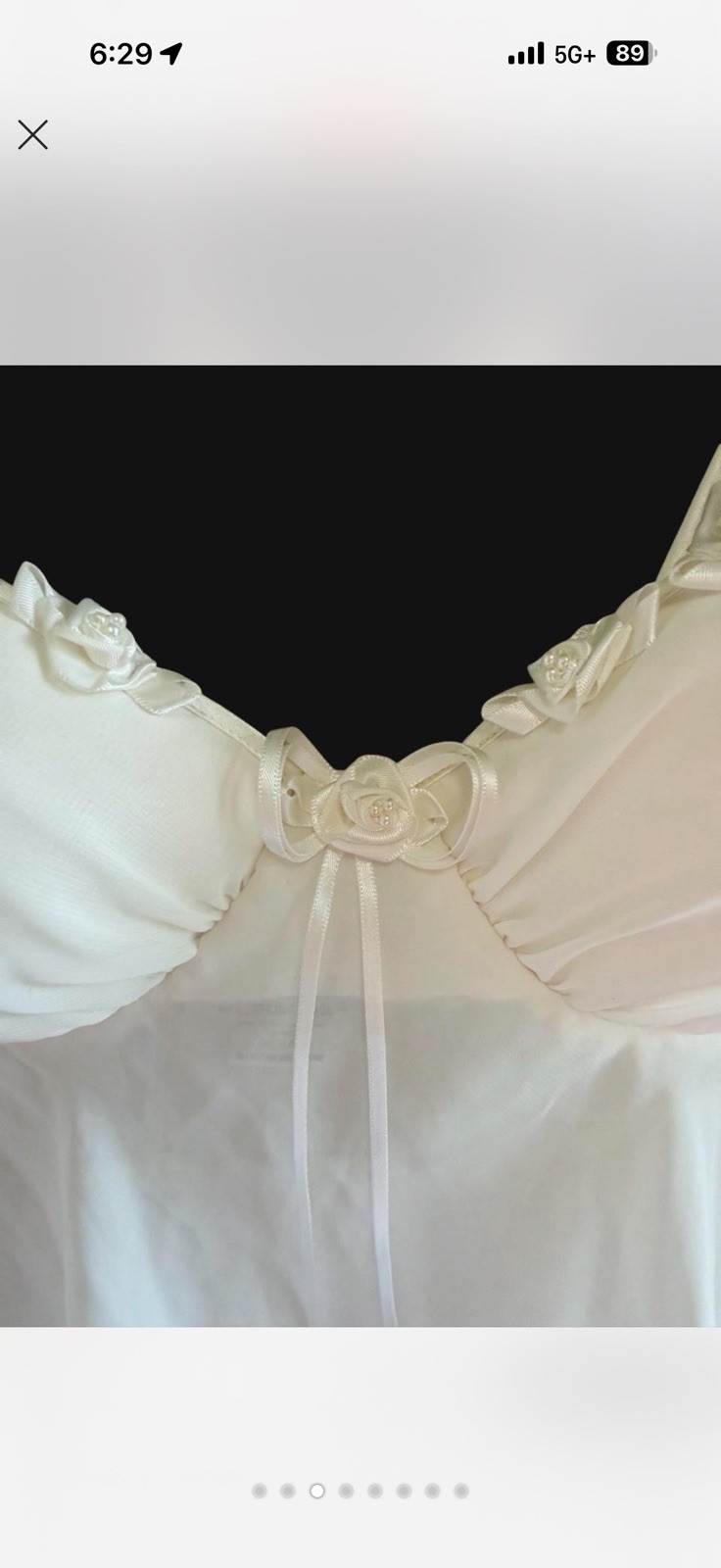 Cinema Etoile White Seductive Wear Camisole Lingerie Top, Regular M, 6G13001
