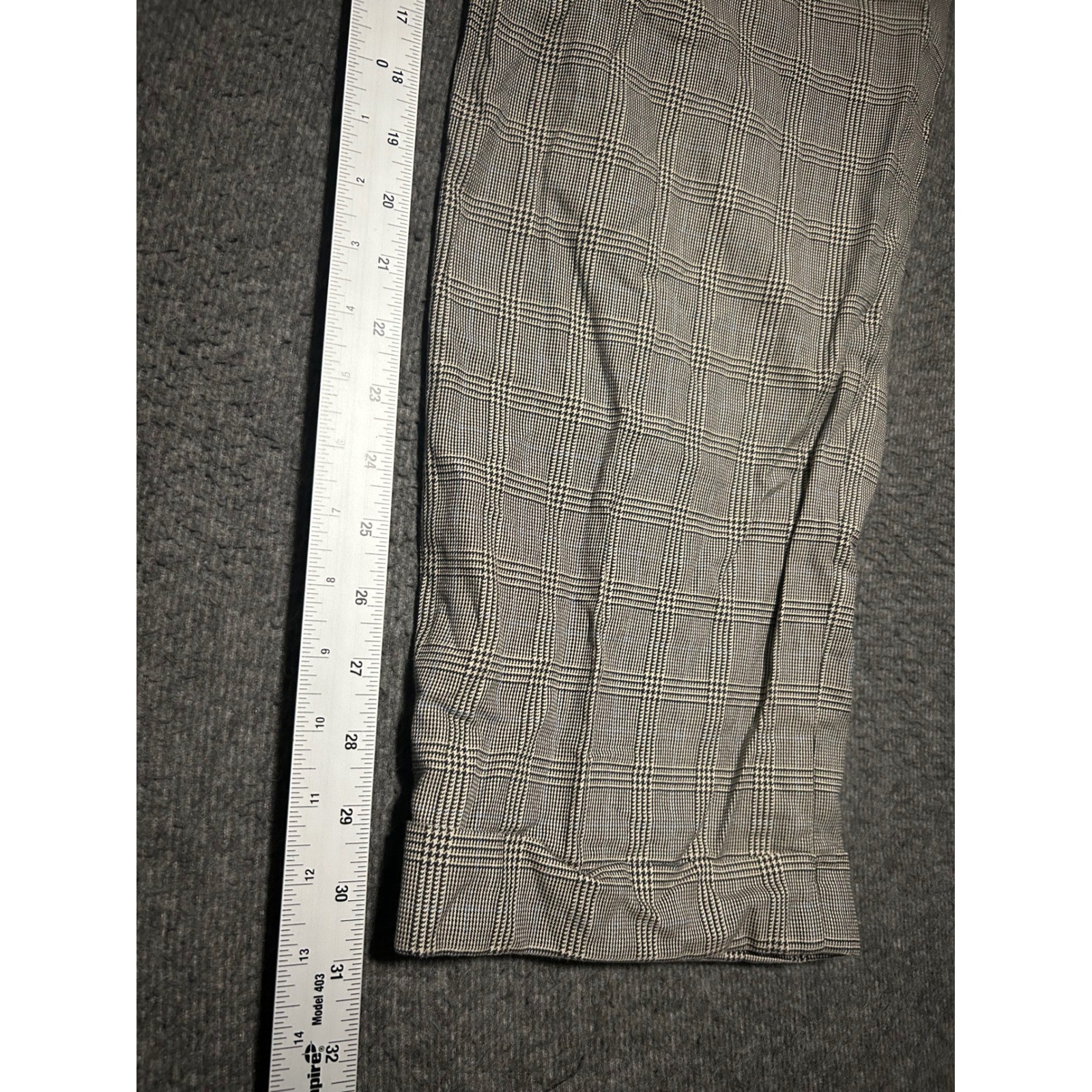 Polo ralph lauren vintage houndstooth plaid cuffed cotton fit 33X31 (tag 34X32