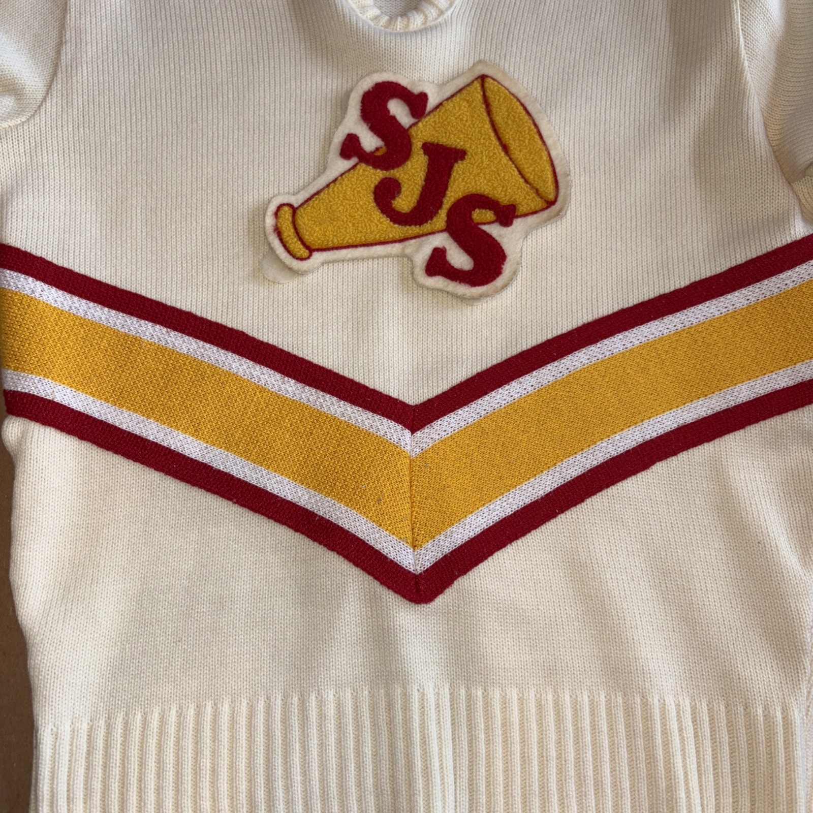 Vintage Kandel Mills SJS Varsity Cheerleading Sweater Size 36 Costume