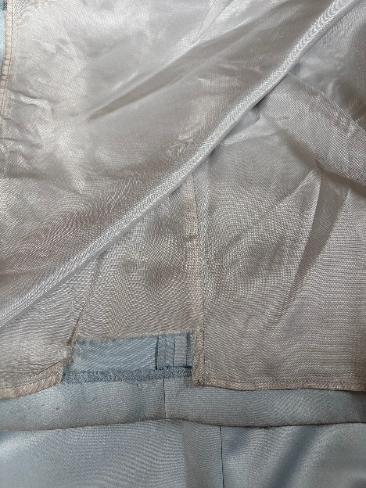 Jessica McClintock Gunne Sax Baby Blue Cheongsam Style Gown Sz 13/14 Y2K USA
