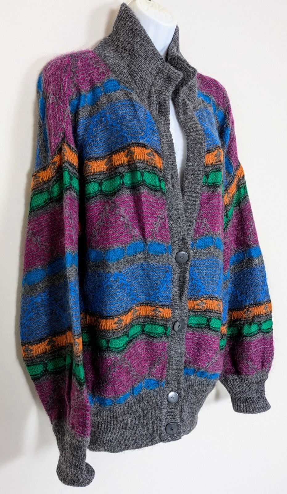 Vintage Escada Margaretha Ley Long Sleeve Mohair Sweater Size 38 W Germany 1980s