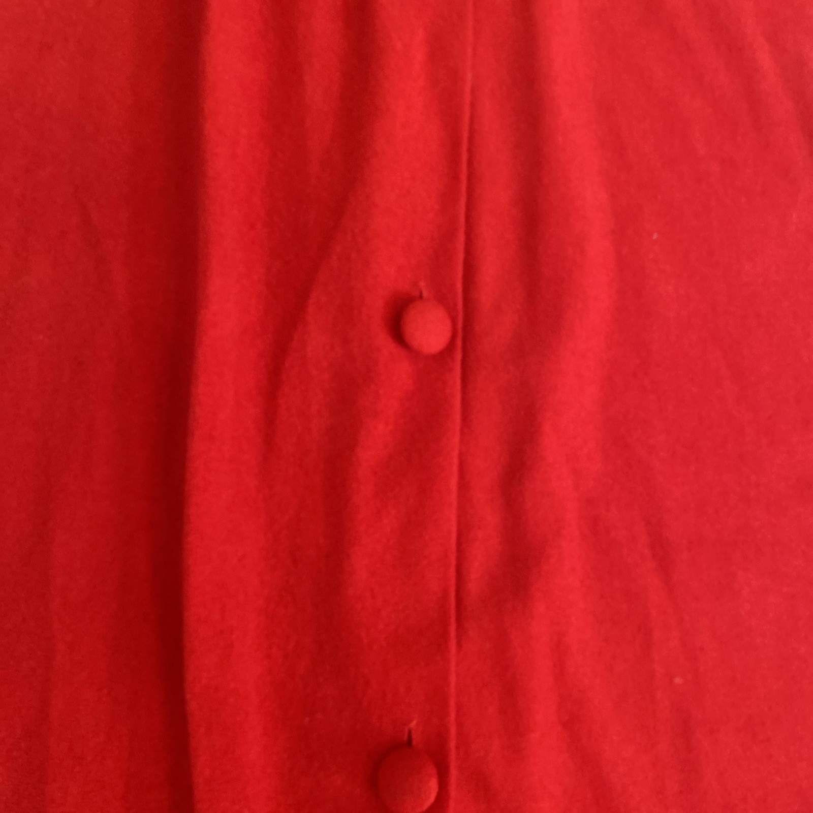 Vintage Texsheen Long Sleeve Maxi Red Dressing Gown Button Robe Small