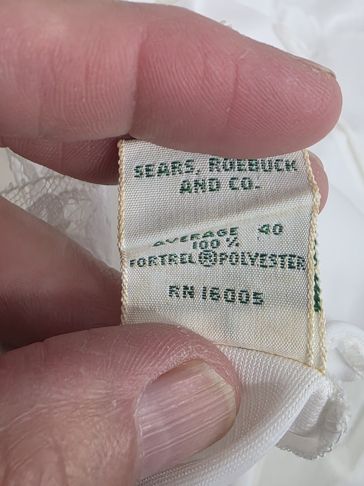 NWT Vntg. Sears Non-Cling Sz. 40 Average 100% Fortel Polyester Full Slip Tricot