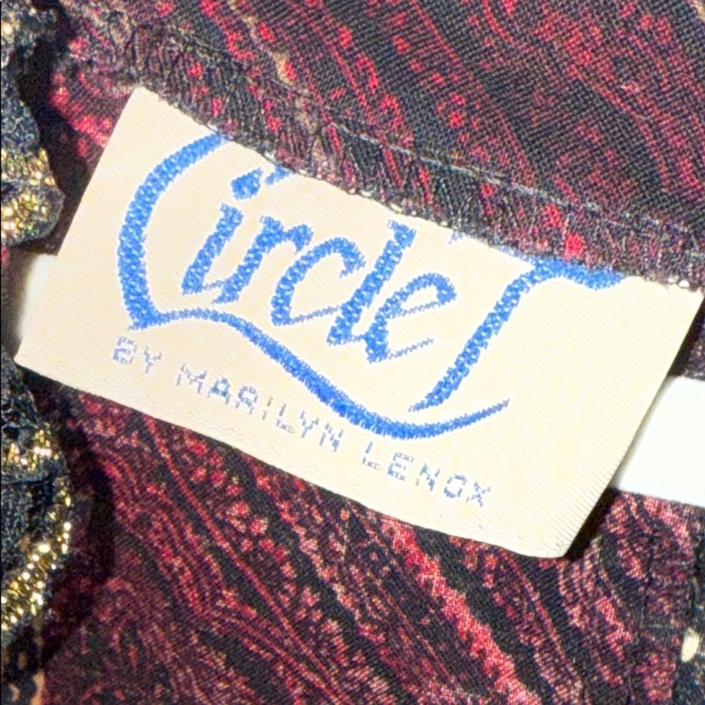 Vintage Circle T by Marilyn Lenox western patchwork button front shirt blouse M