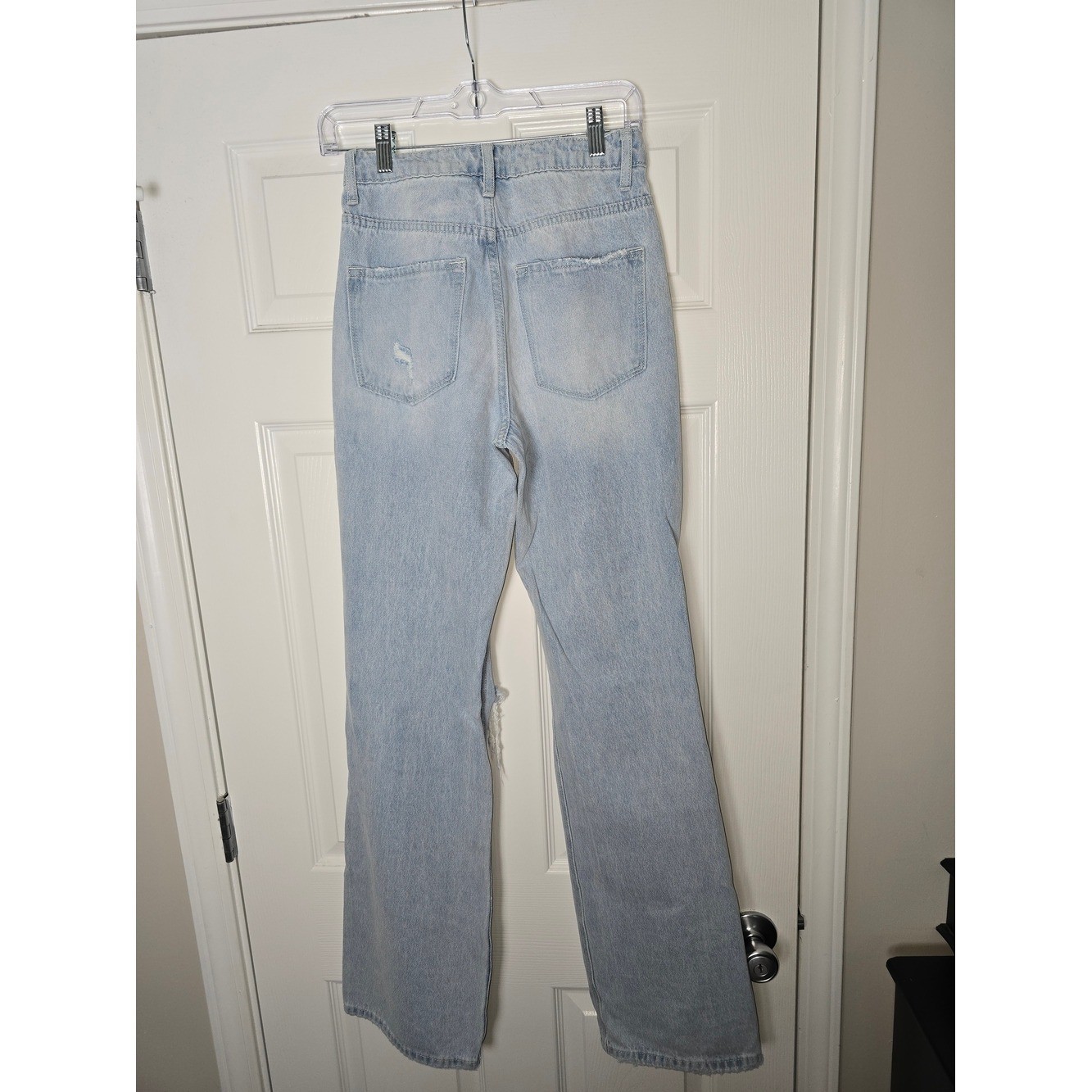 Vervet Light Blue Flared Boot Cut Distressed Women&rsquo;s Jeans Size 24