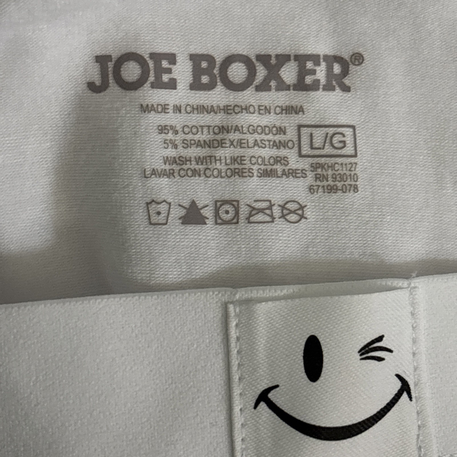 Joe Boxer Bikini Panties White Smiley Face Logo Band Kmart Large