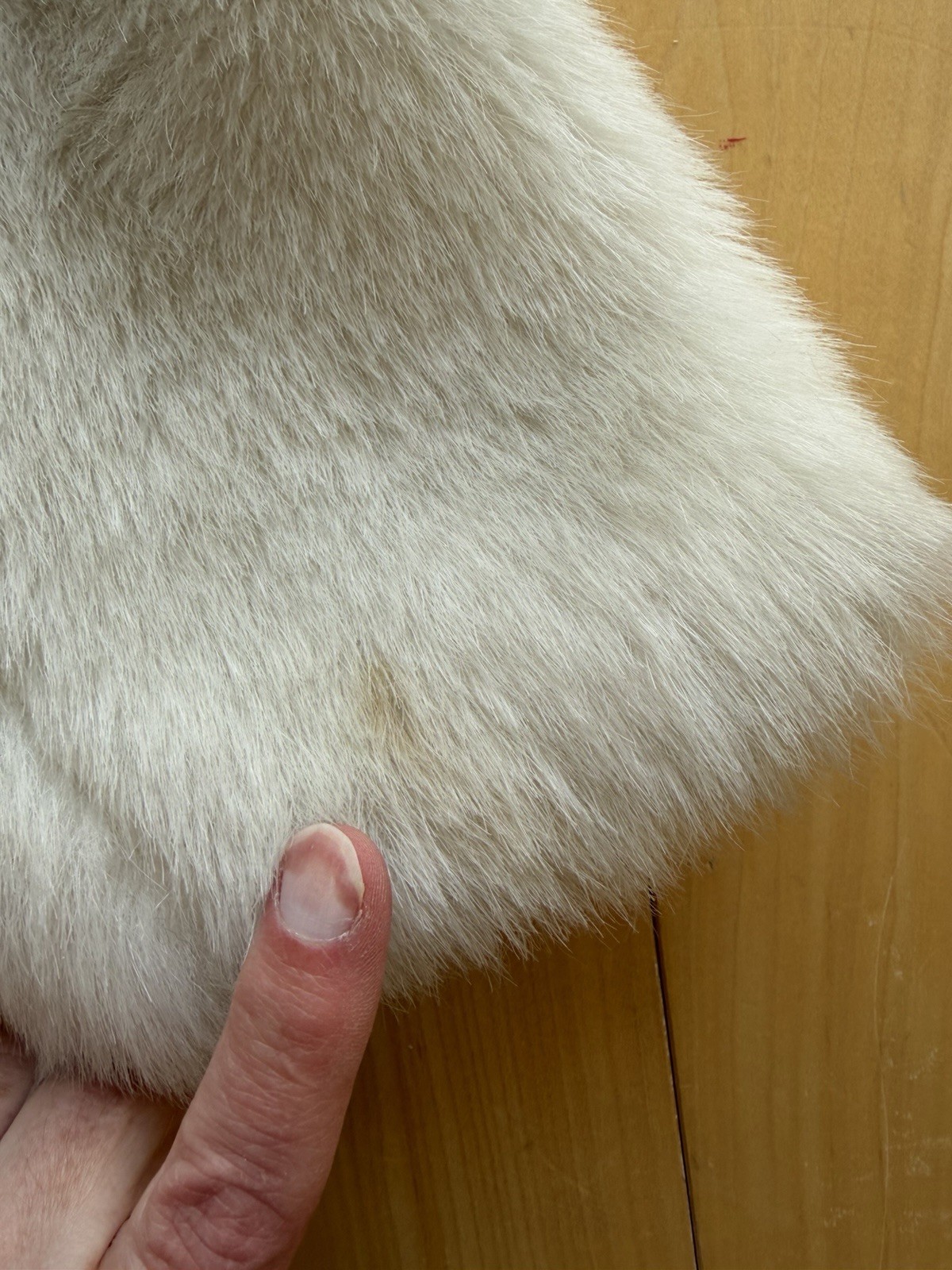 Vintage Faux Fur White Jacket, Millicent’s, Sz XS/S, 1950s