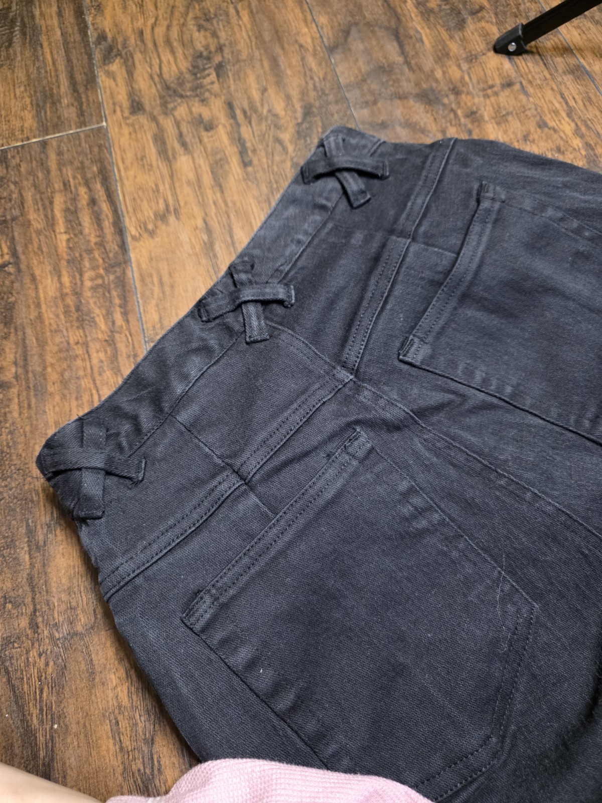 Vintage Denim Republic Black Denim Jeans Women&rsquo;s Size 13/14, Flat Lay 14 inches