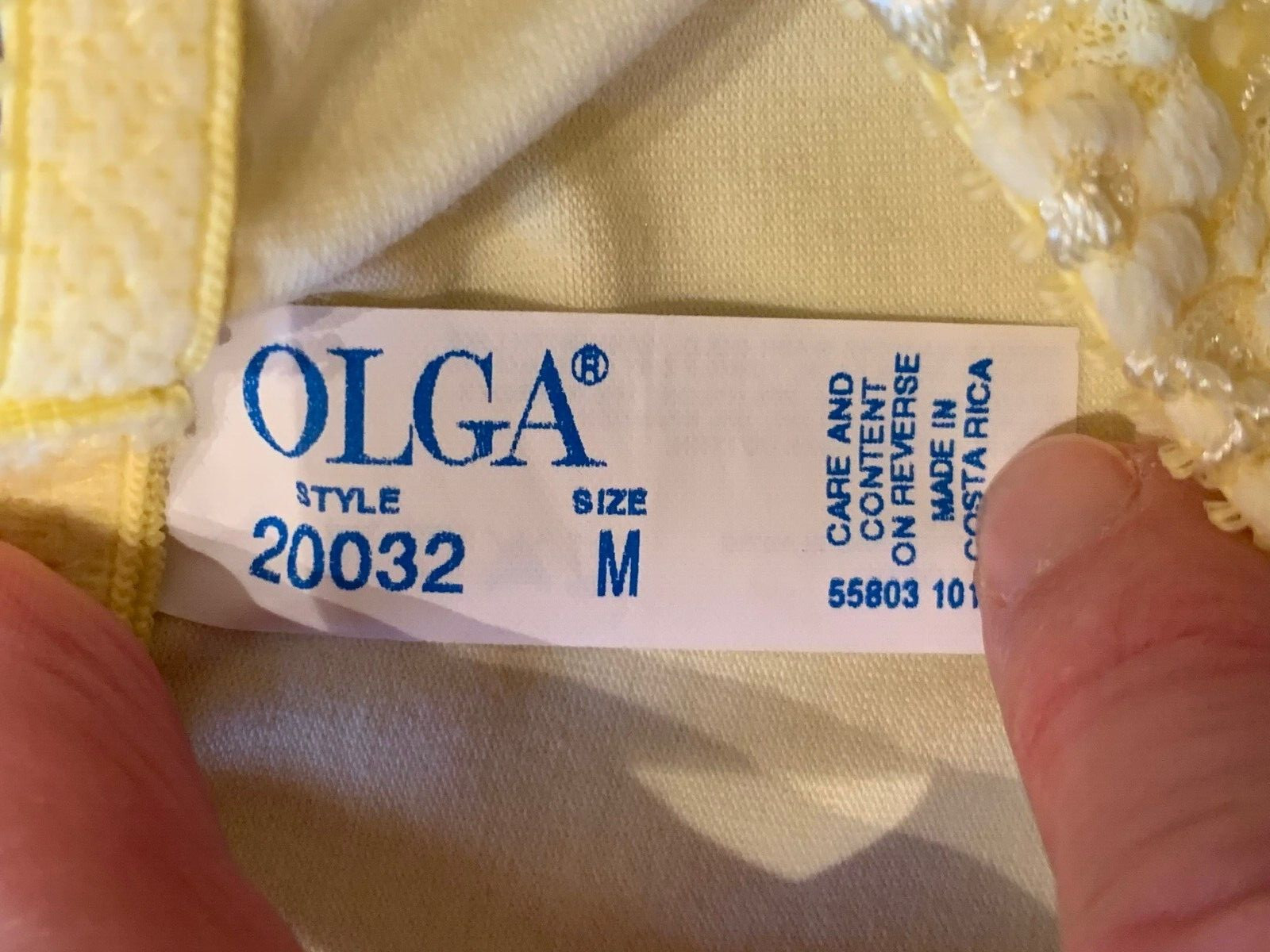 VINTAGE OLGA ~ YELLOW ~ SIMPLY PERFECT LACE HI-KINI PANTIES ~ SiZE MEDIUM