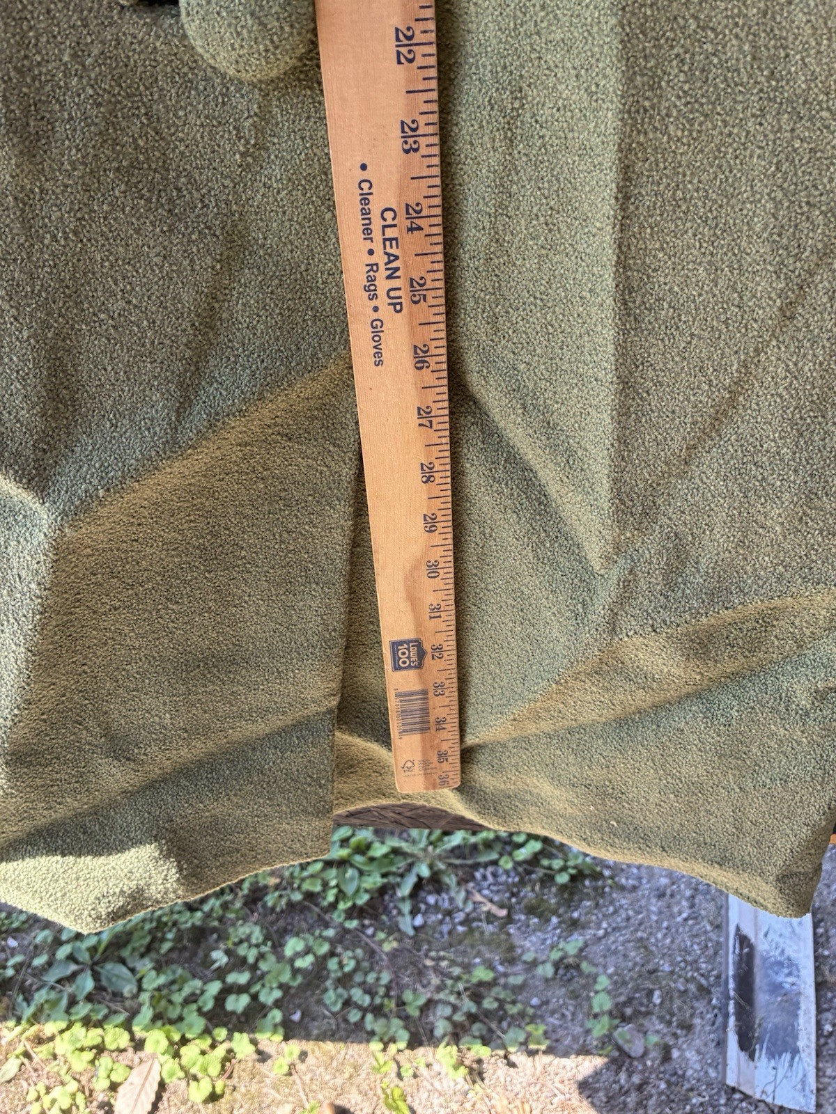 Vintage 50s Tweed Wool Rabbit Fur Collar Swing Green Coat M USA (Union Made Tag)