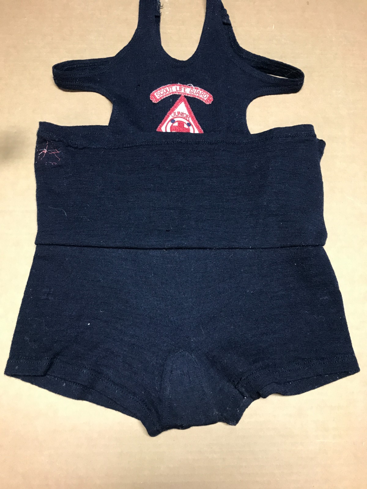 VTG 1930s Scout Lifeguard Junior Wool Bathing Suit Beach Wear Swimsuit 439-26B