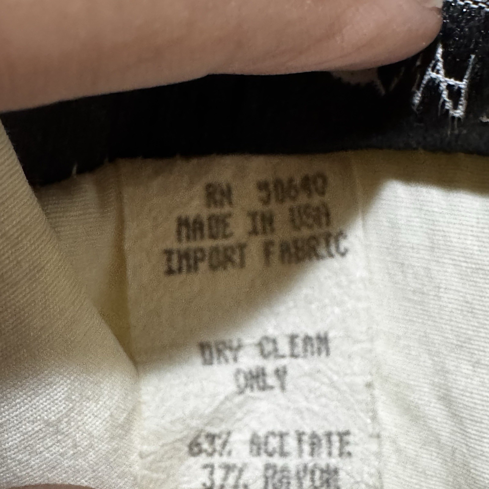 Jonathan Martin Blouse Peter Pan Collar w/ Black Appliqués Size 9/10 1970s